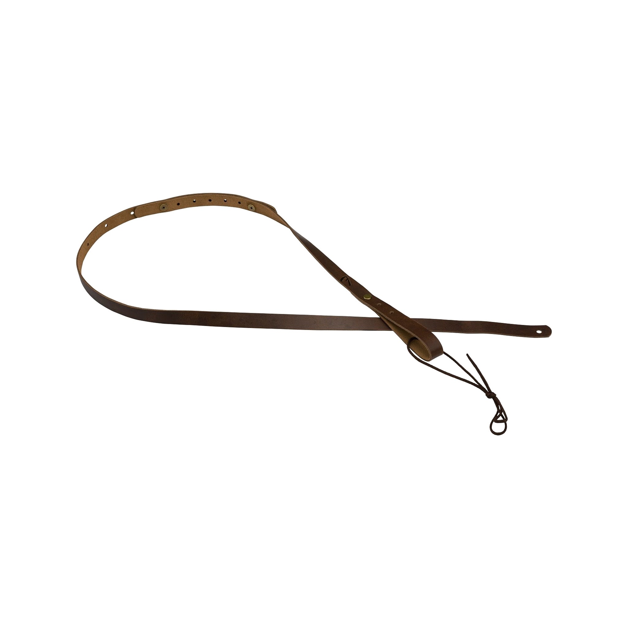 Brown Fender Paramount Premium Leather Mandolin Guitar Strap with Vintage Style