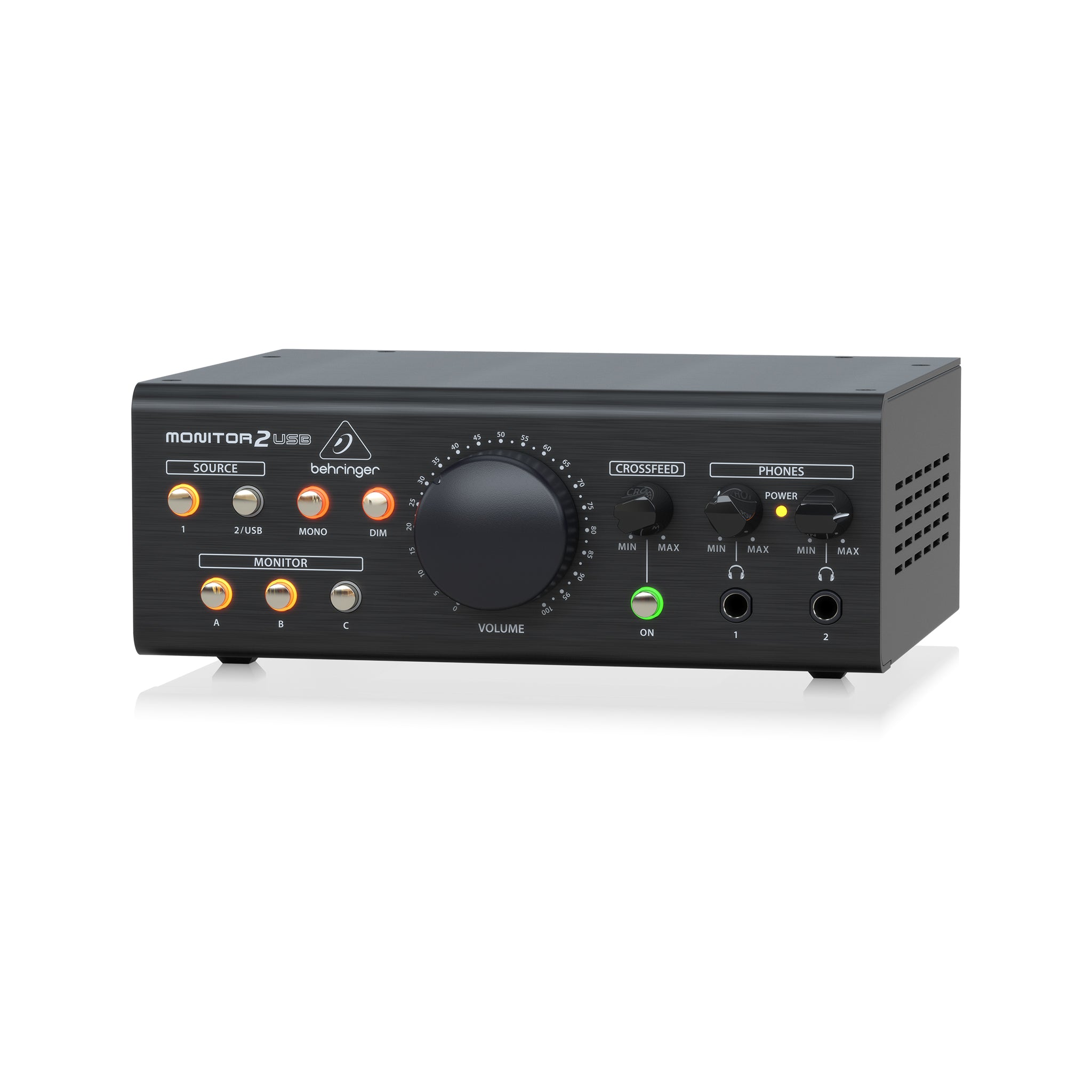 Behringer MONITOR2USB High - Quality Professional Speaker and Headphone Monitoring Controller for Studio Recording and Mixing