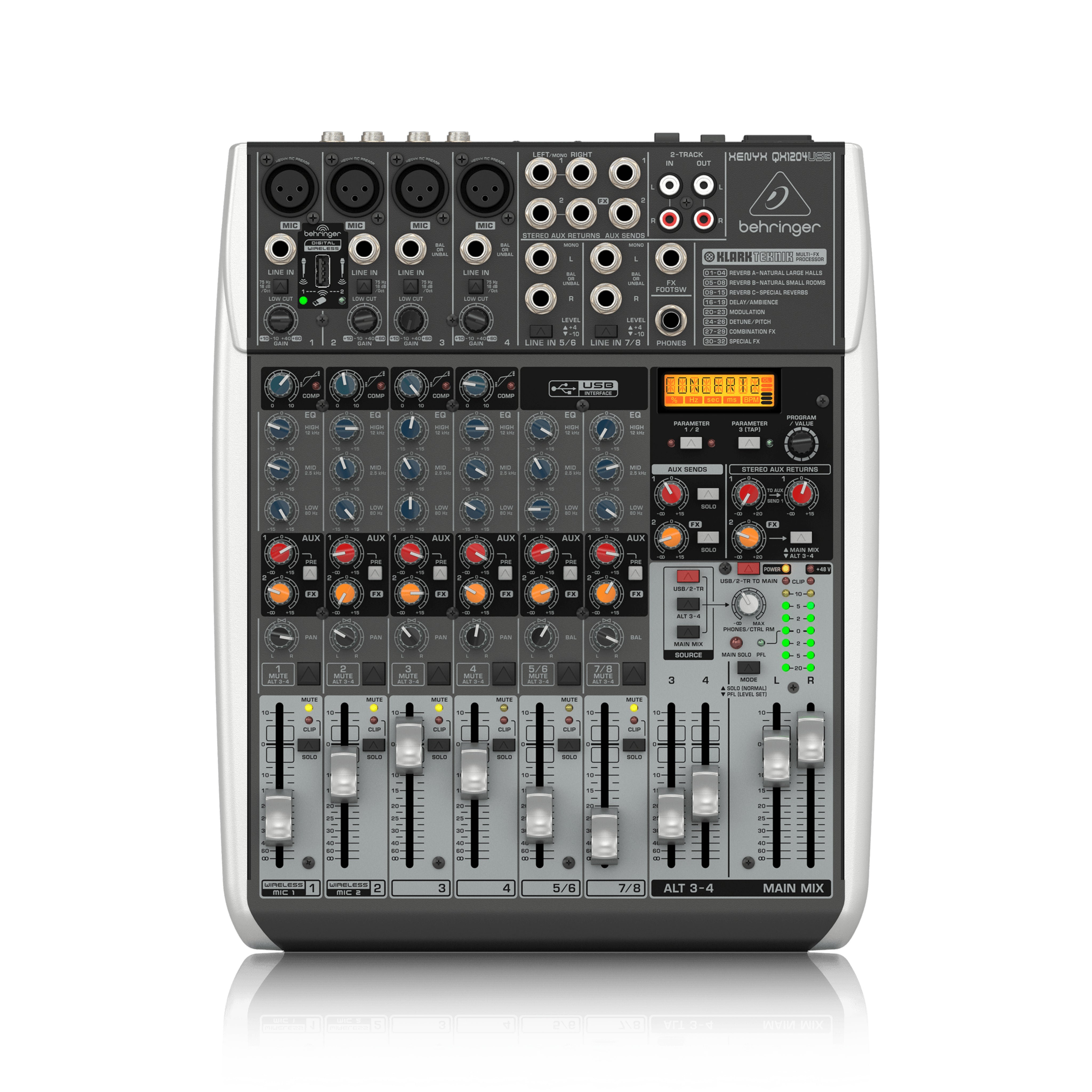 Behringer Xenyx QX1204USB Mixer with USB Connectivity and Stunning Effects