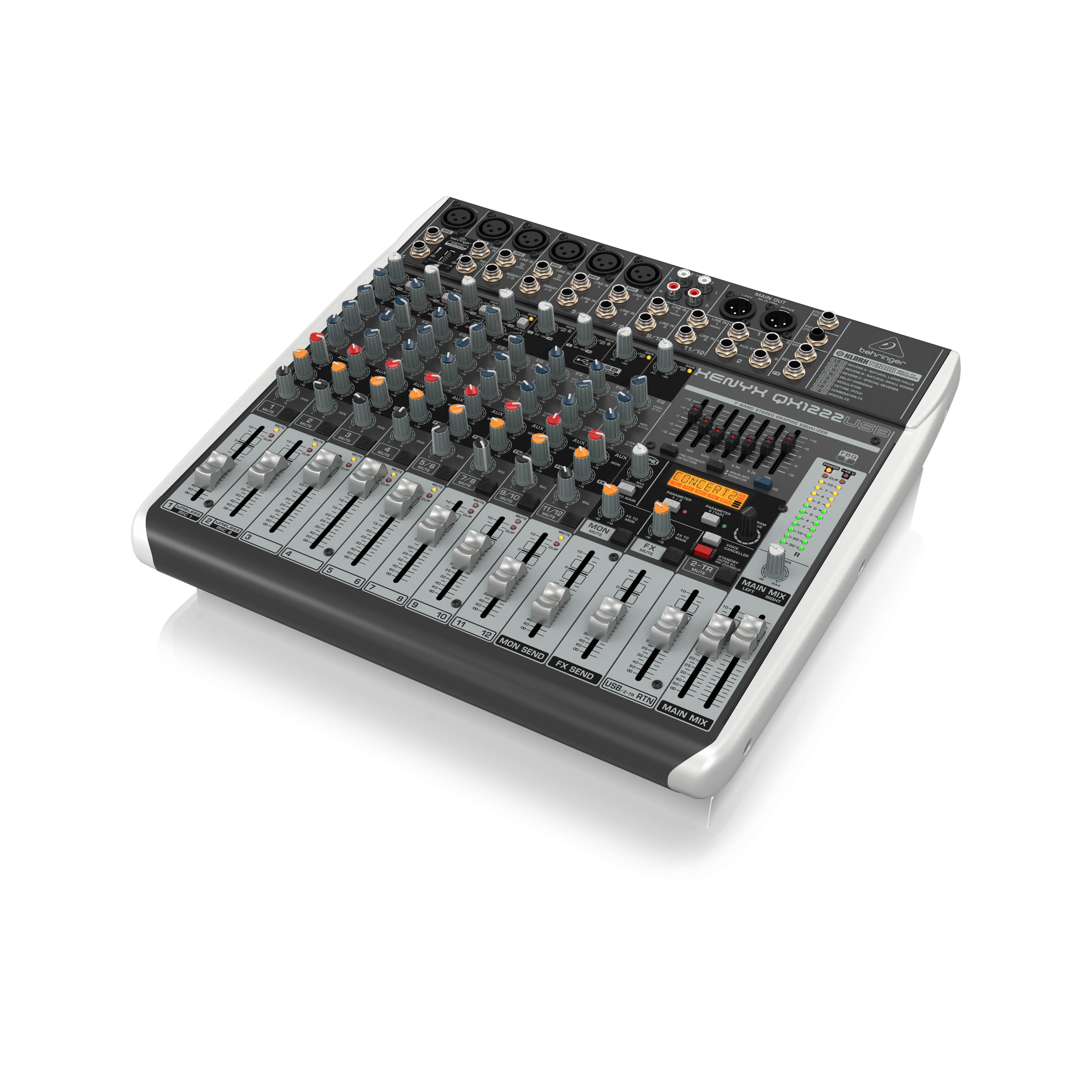 Behringer Xenyx QX1222USB Mixer with USB Connectivity and Stunning Effects