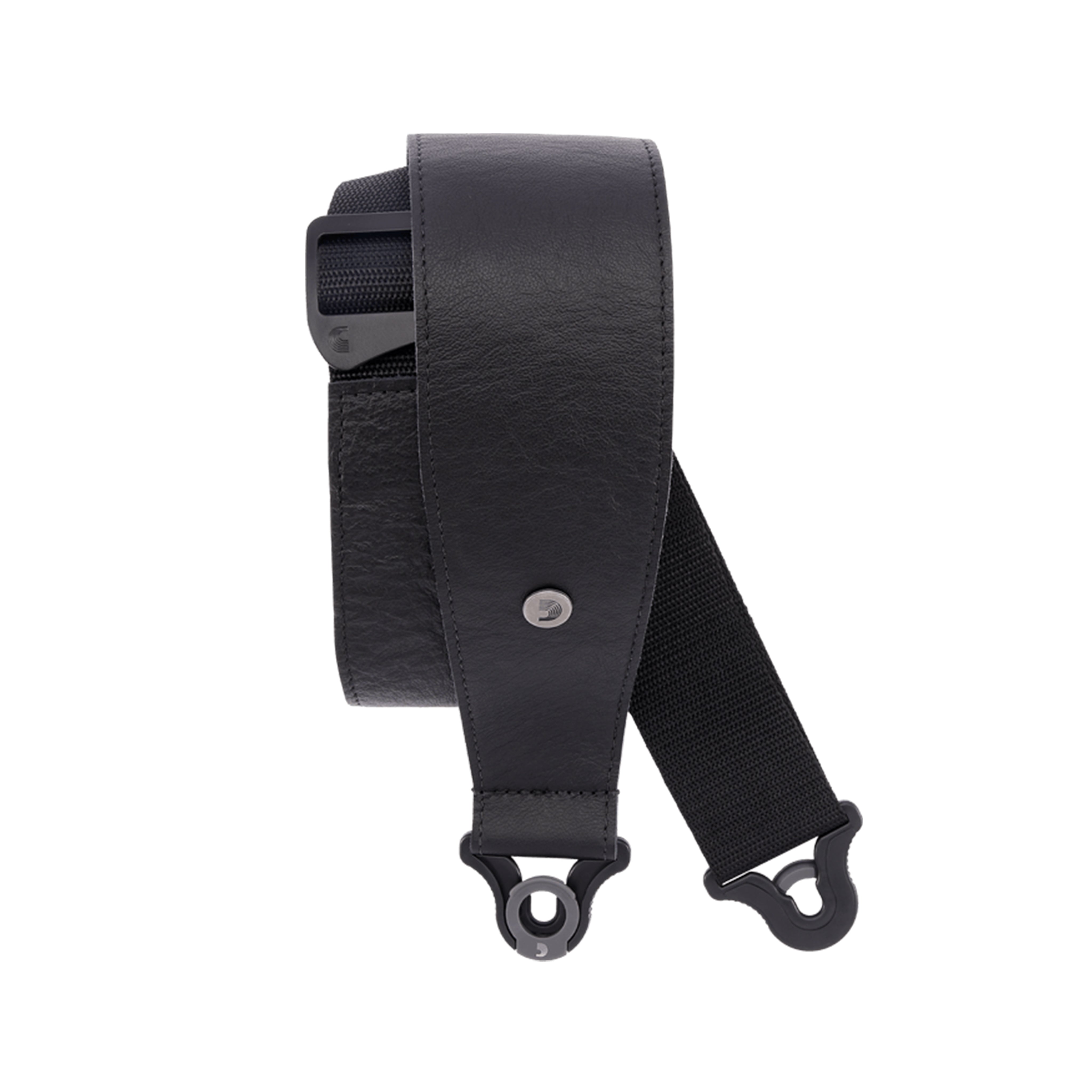 D'Addario 30BAL00 3-Inch Comfortable Leather Auto-Lock Guitar Strap for Electric, Acoustic and Bass Guitars, Black Color