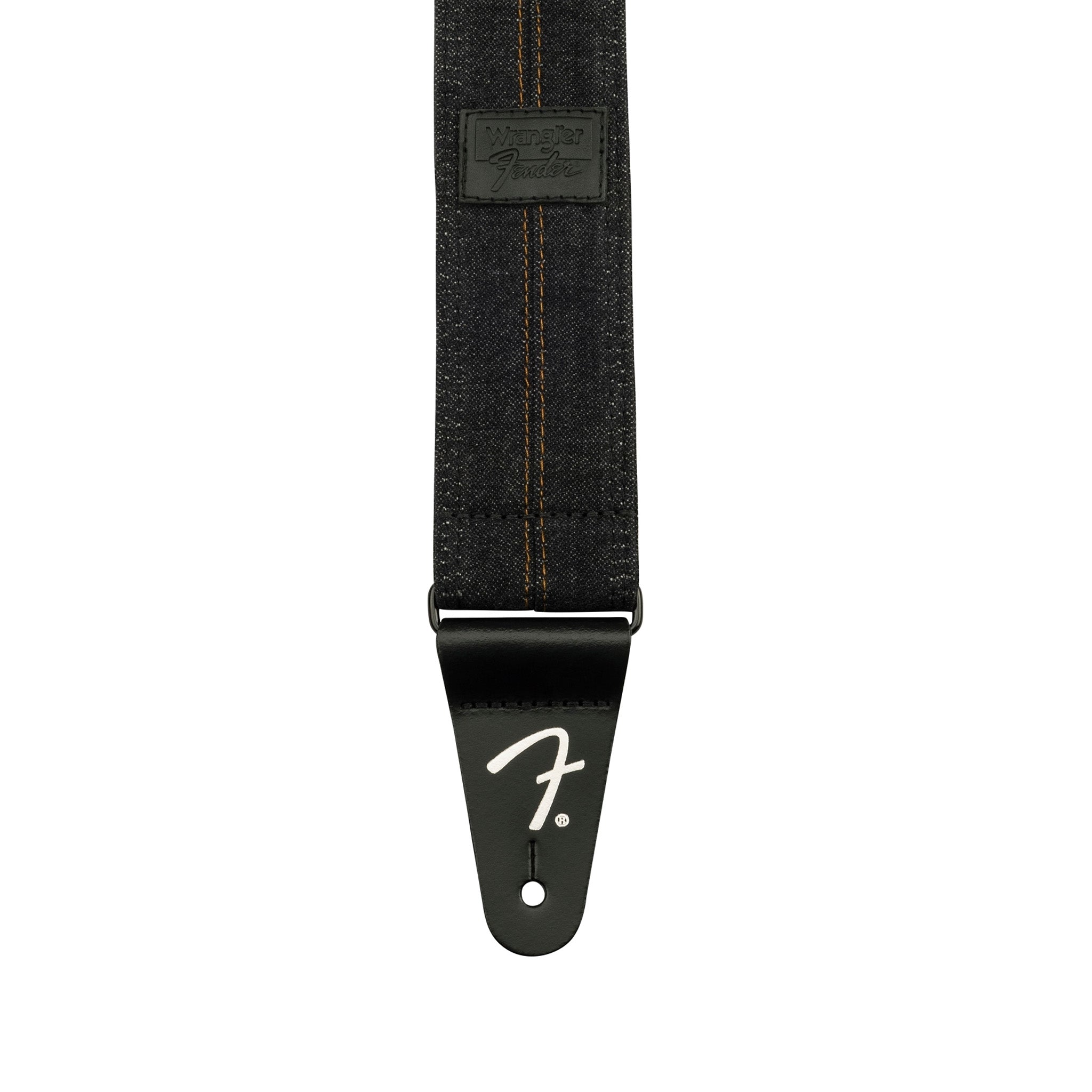 Fender X Wrangler Washed Black Denim Adjustable Guitar Straps