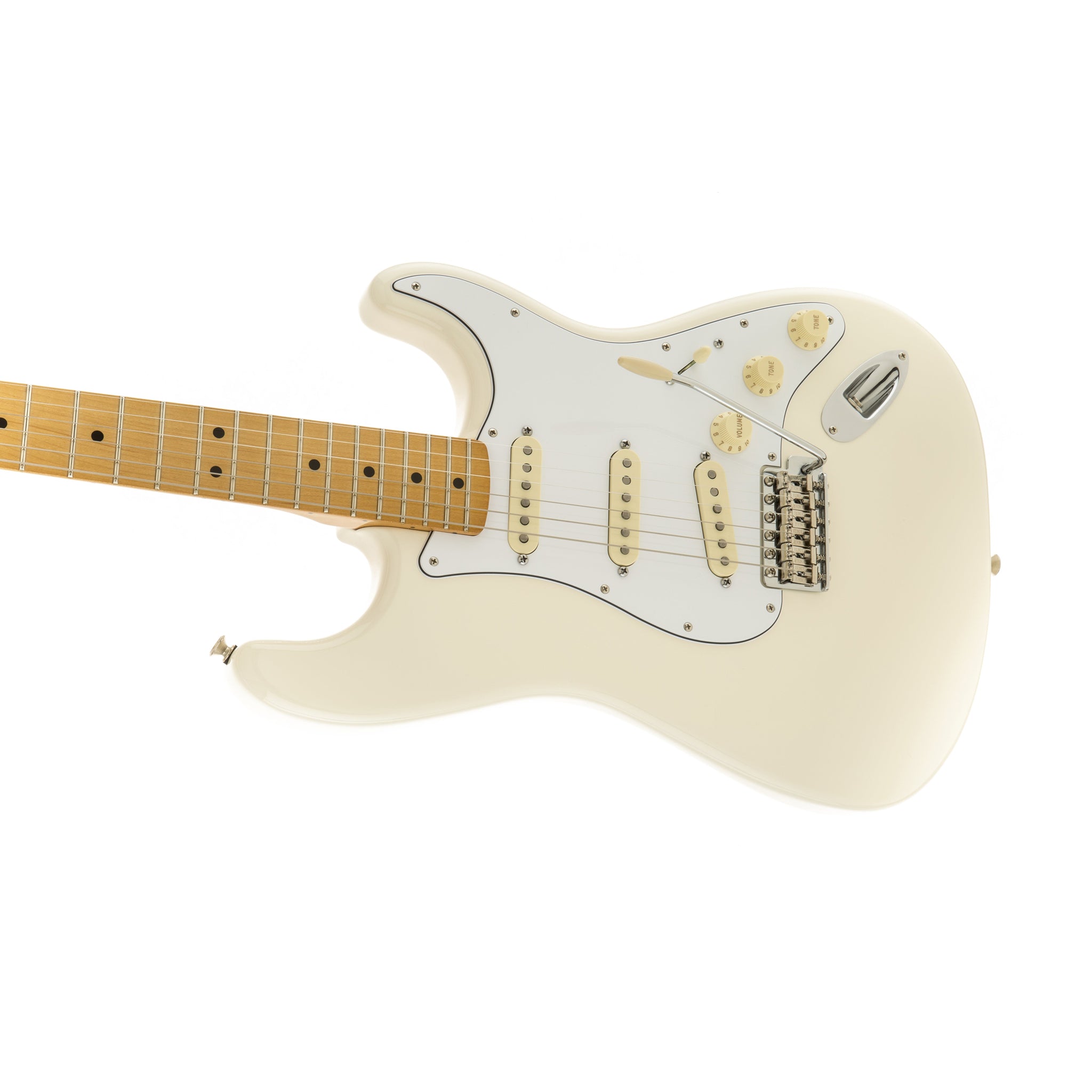 Fender Olympic White Jimi Hendrix Stratocaster Electric Guitar with Maple Fingerboard