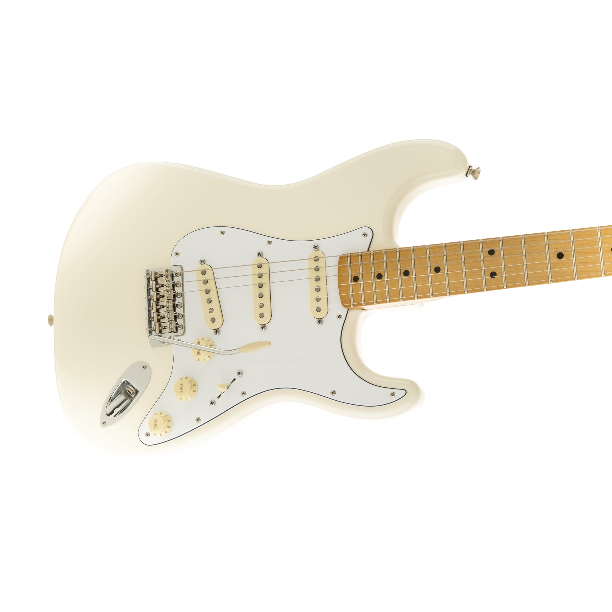 Fender Olympic White Jimi Hendrix Stratocaster Electric Guitar with Maple Fingerboard