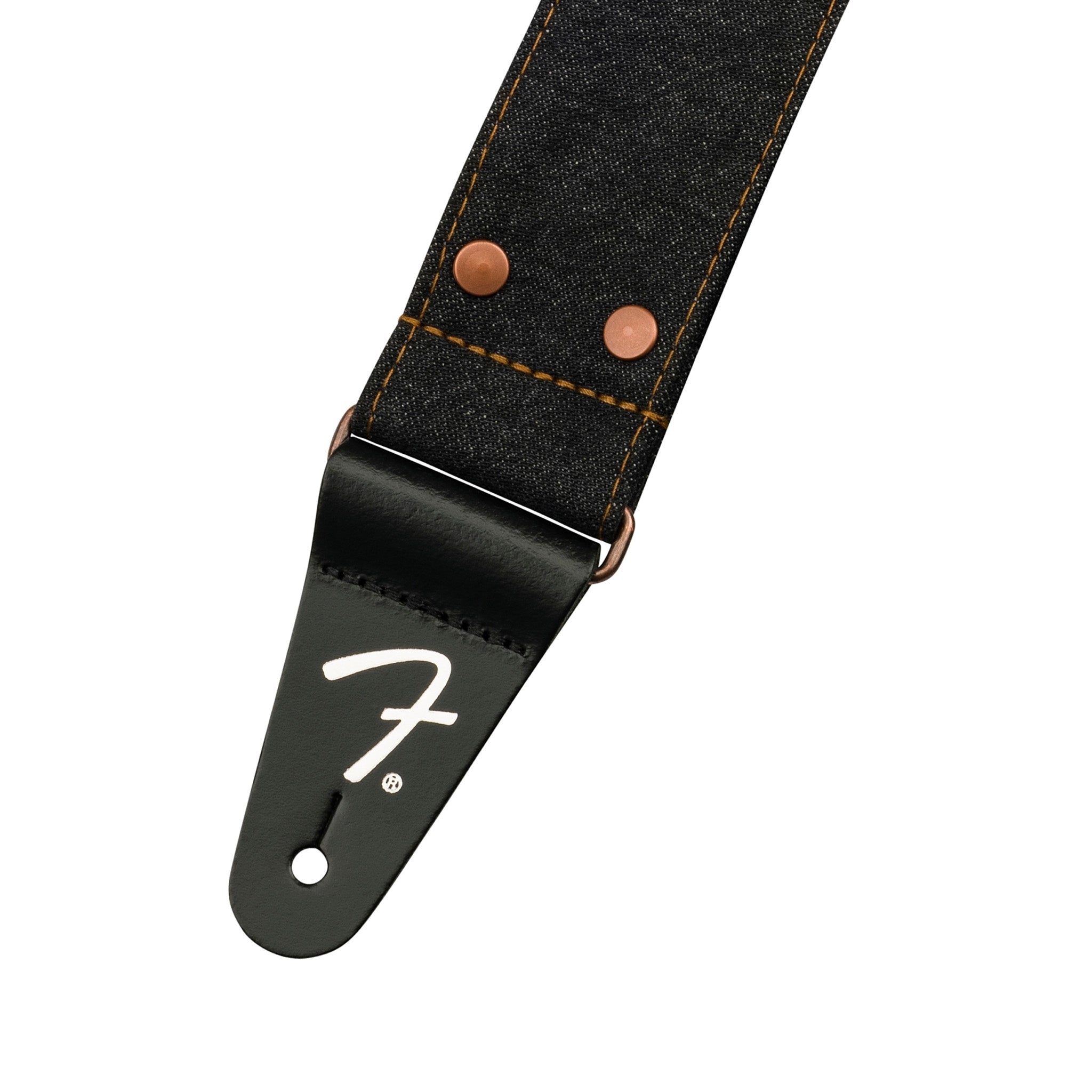 Fender X Wrangler High - Quality Black Denim Guitar Straps for Music Enthusiasts