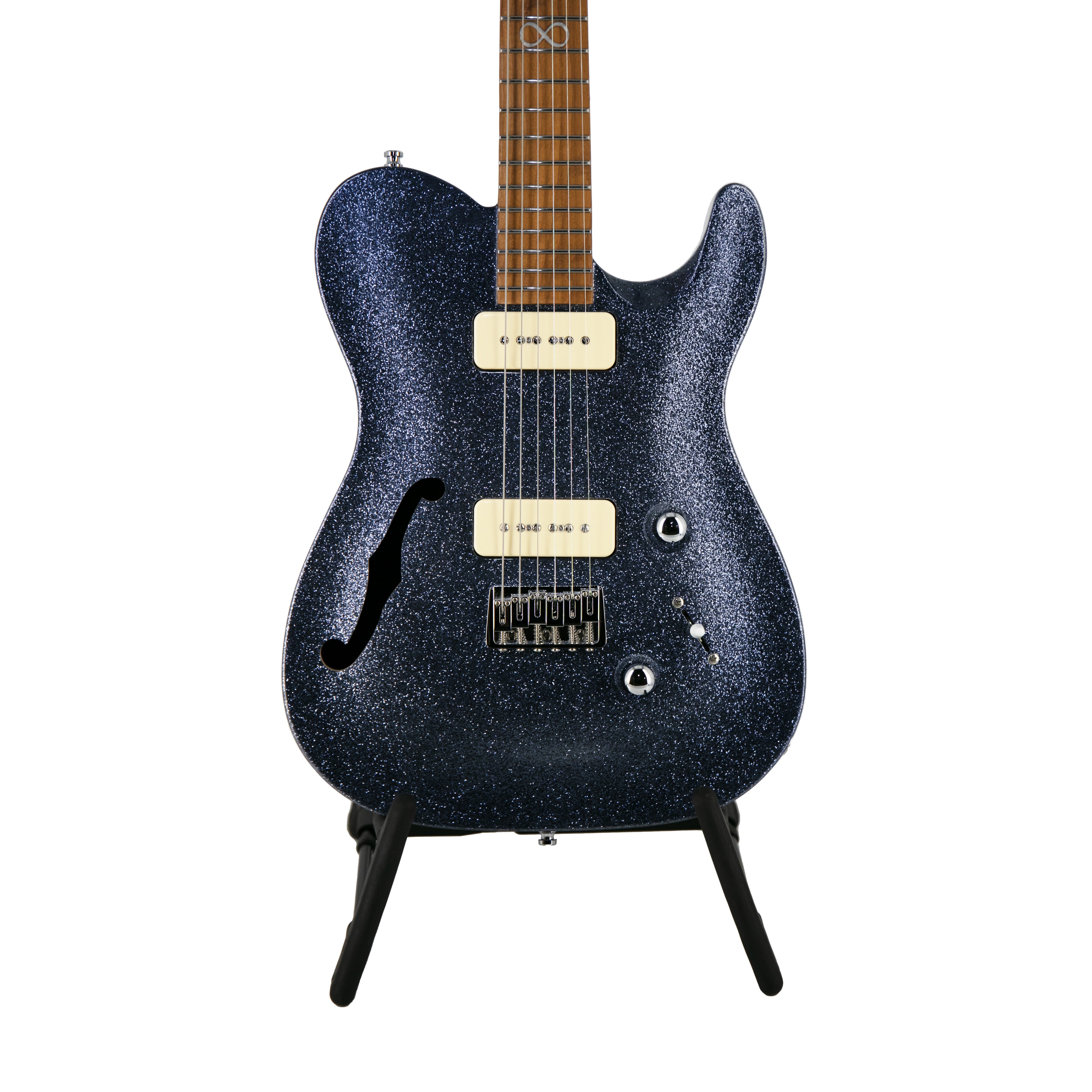 Atlantic Blue Sparkle Chapman ML3 Pro Traditional Semi-Hollow Electric Guitar