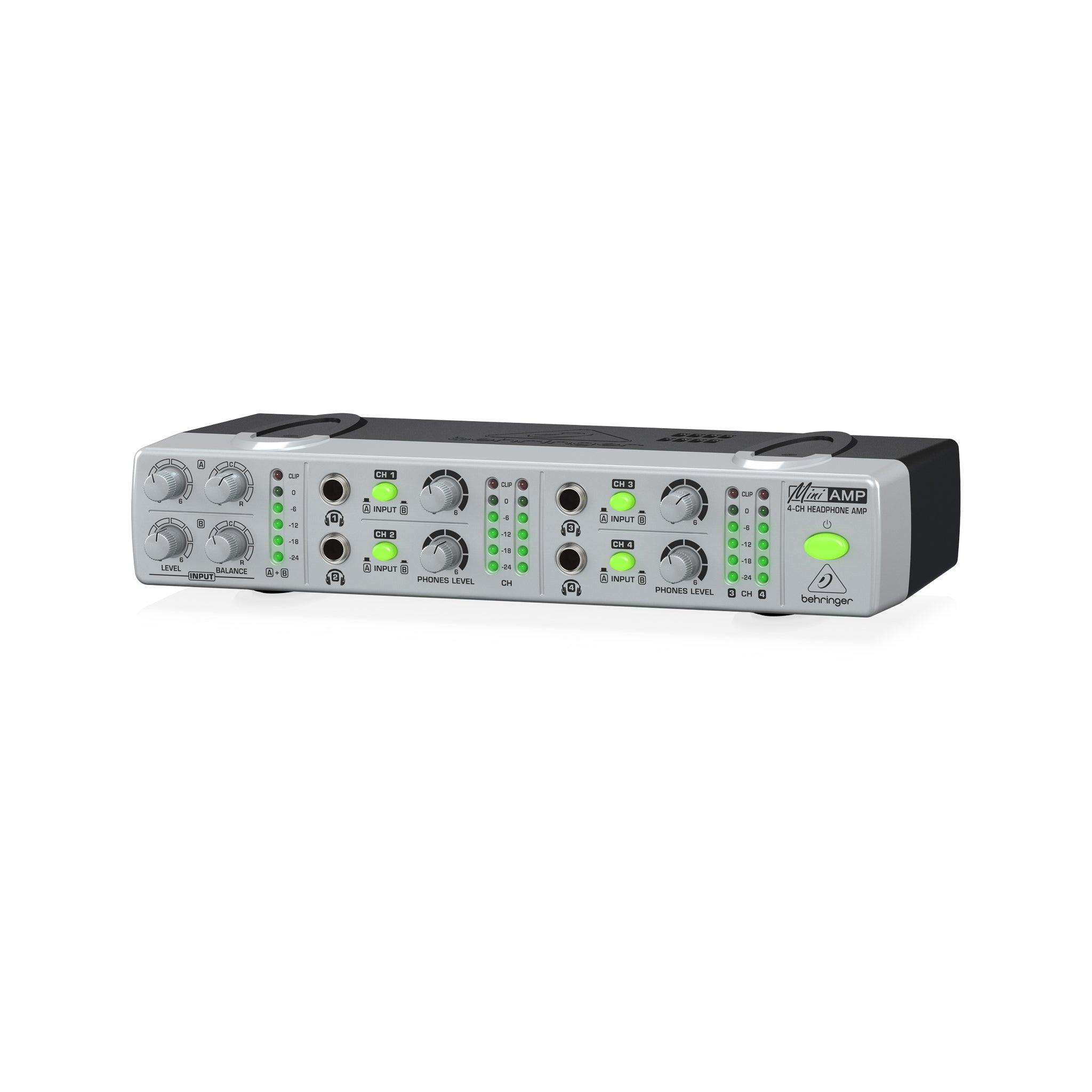 Behringer AMP800 Ultra-Compact 4-Channel Stereo Headphone Amplifier for Studio and Stage - A Miniamp Solution