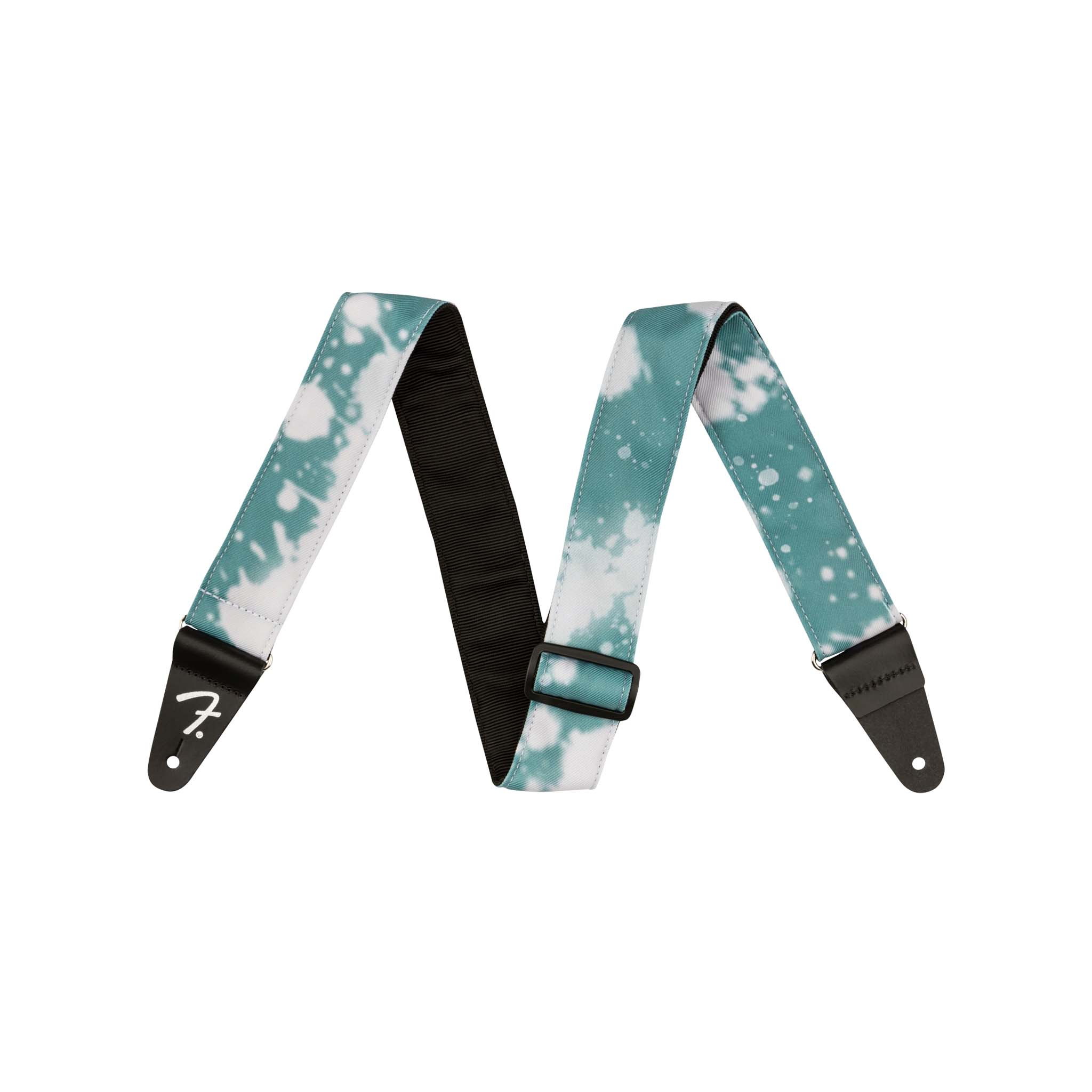 Fender Tie Dye Acid Wash Style Guitar Strap in Teal Color for Guitar Players