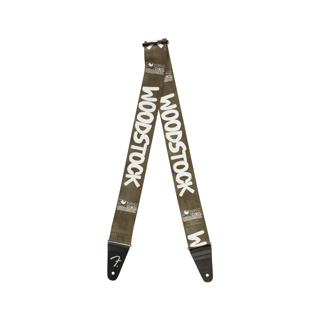 Fender Limited-Edition Black 2-Inch Guitar Strap for Woodstock 50th Anniversary Celebration