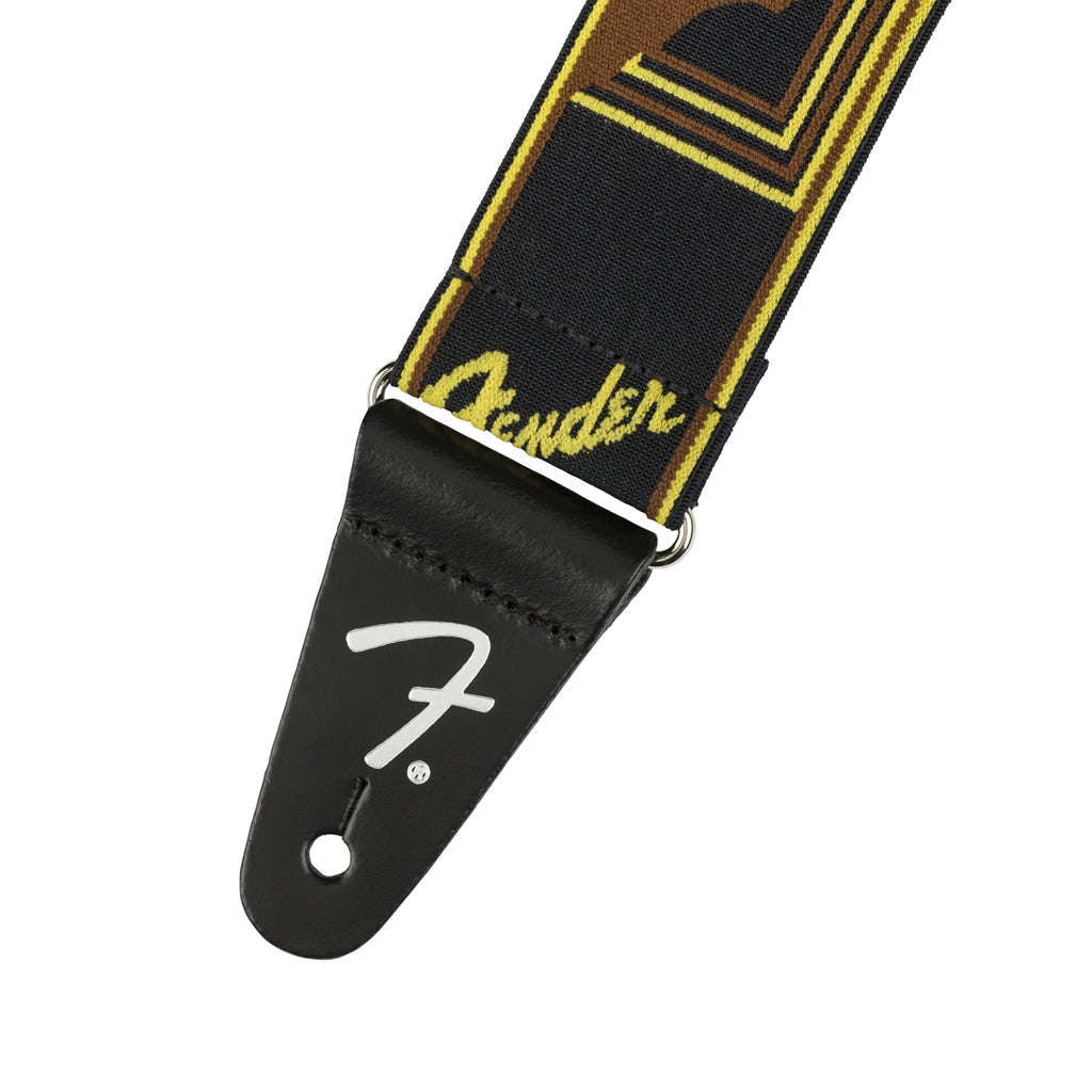 Fender Multi - Colour Monogram Elastic WeighLess Guitar Strap