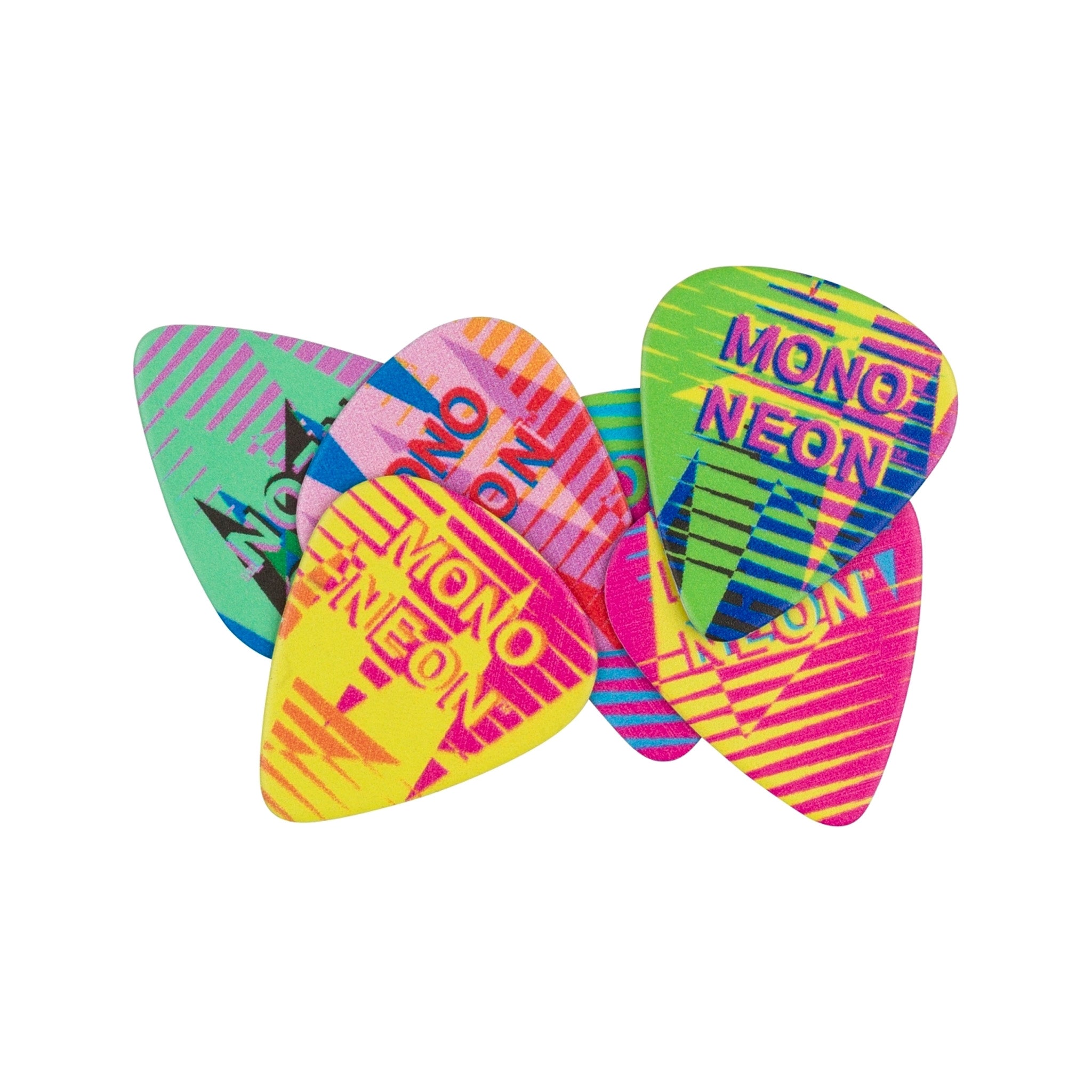 Fender MonoNeon Medium-sized Guitar Pick Tin, 6-piece Pack for Music Enthusiasts