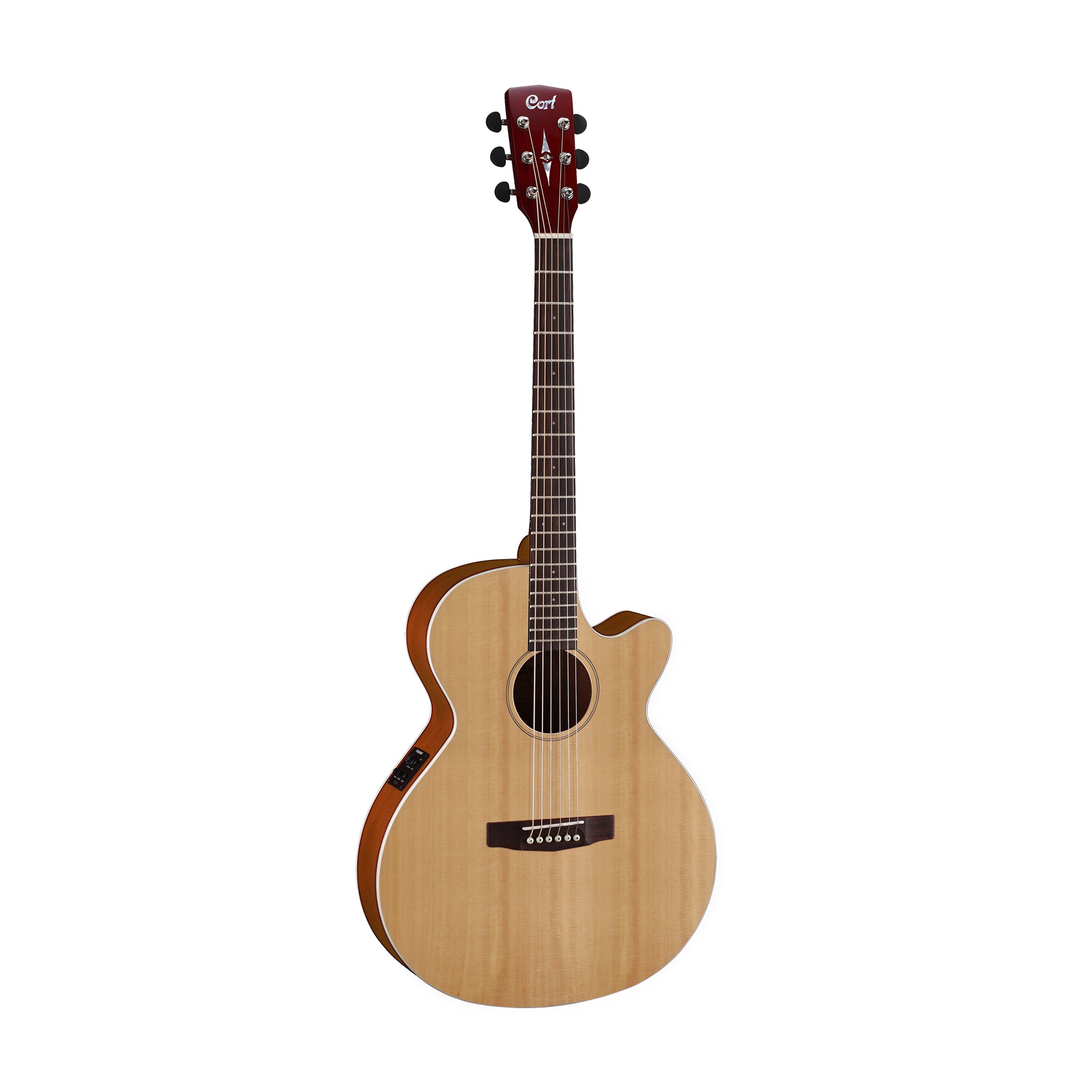 Cort SFX1F-NS Natural Satin Finish Acoustic Guitar for Stage and Studio Performances