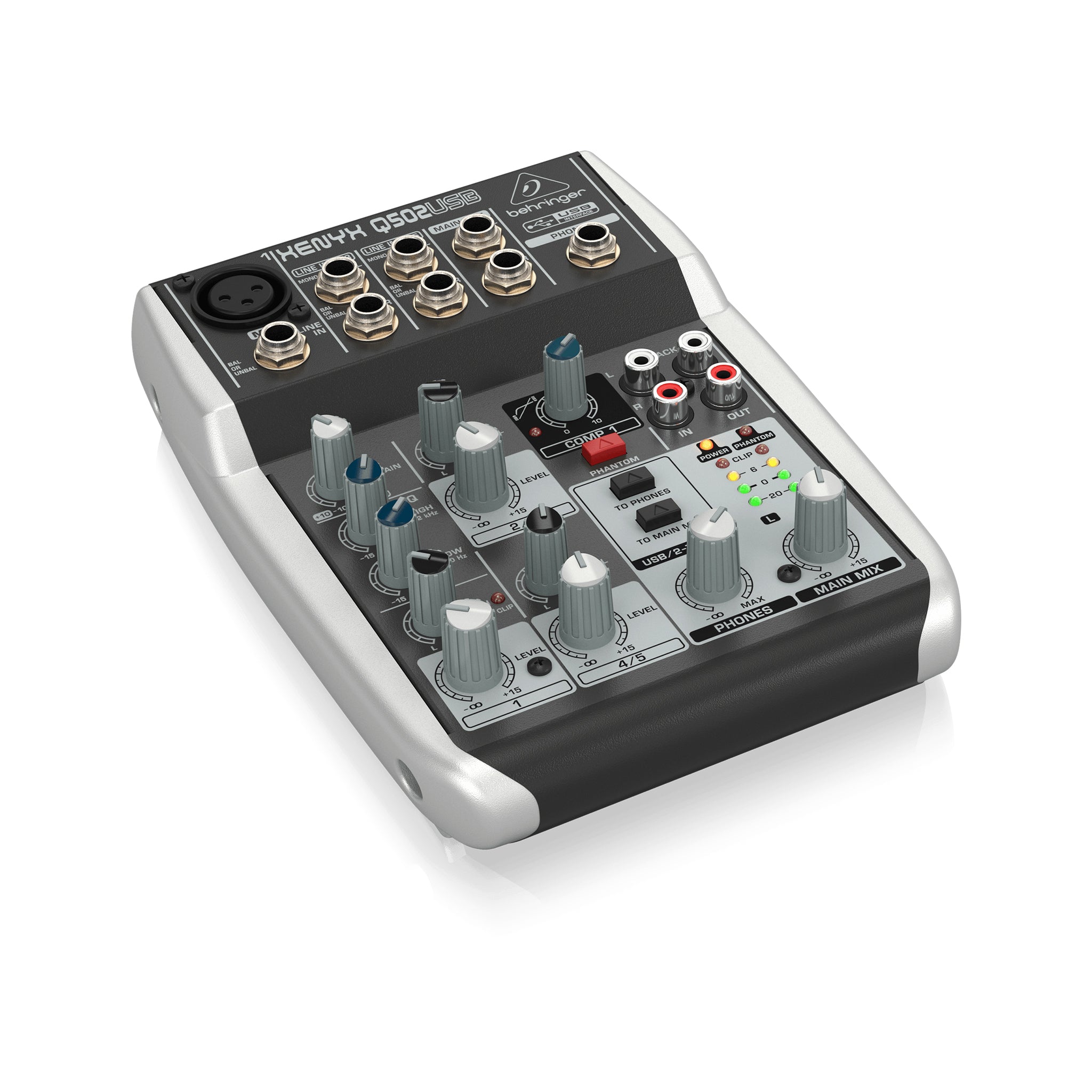 Behringer Xenyx Q502USB Compact Mixer with USB for Premium Sound