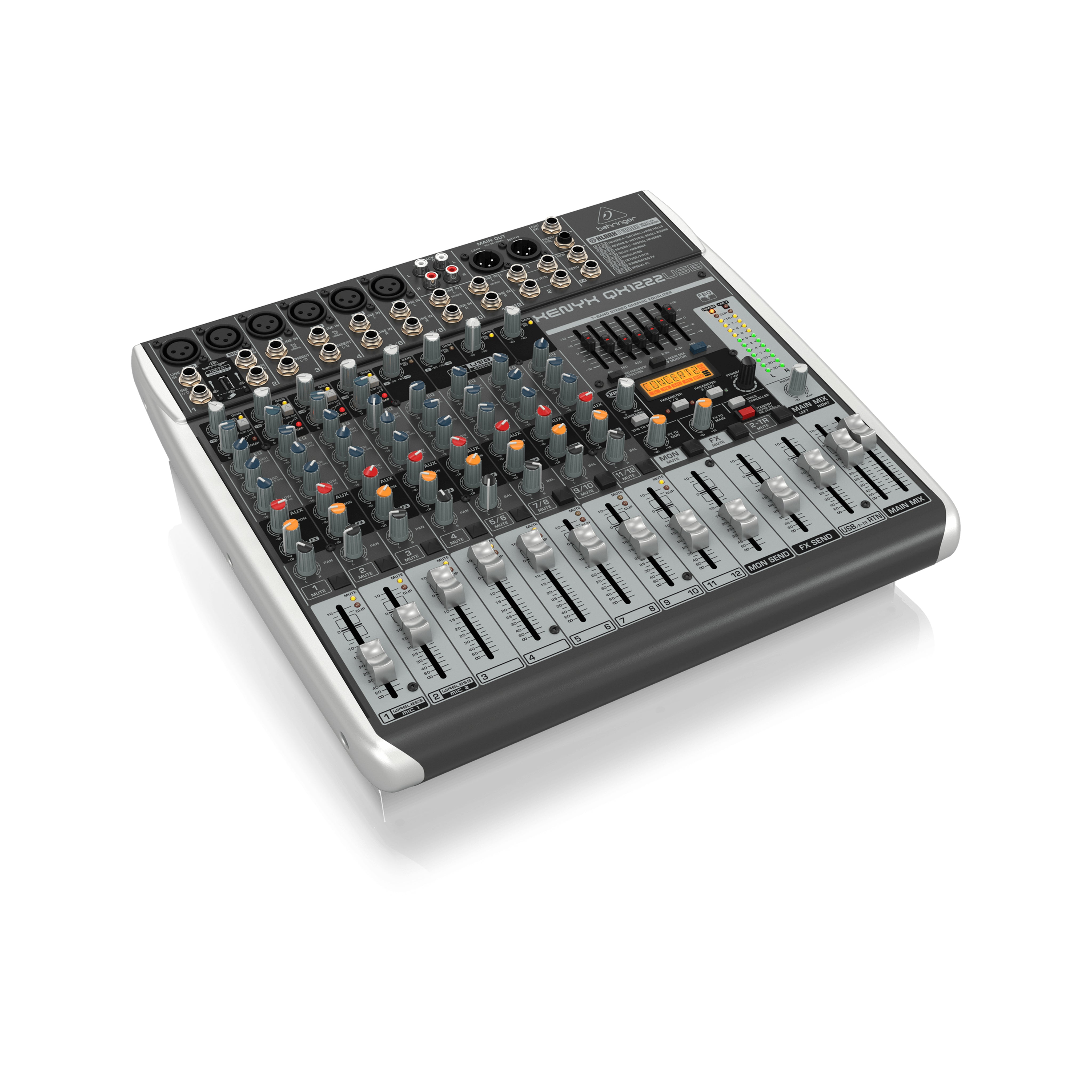 Behringer Xenyx QX1222USB Mixer with USB Connectivity and Stunning Effects