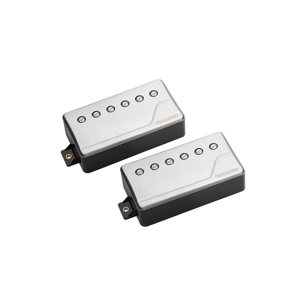 Fishman Fluence Classic Humbucker Electric Guitar Pickup Set in Brushed Stainless Finish