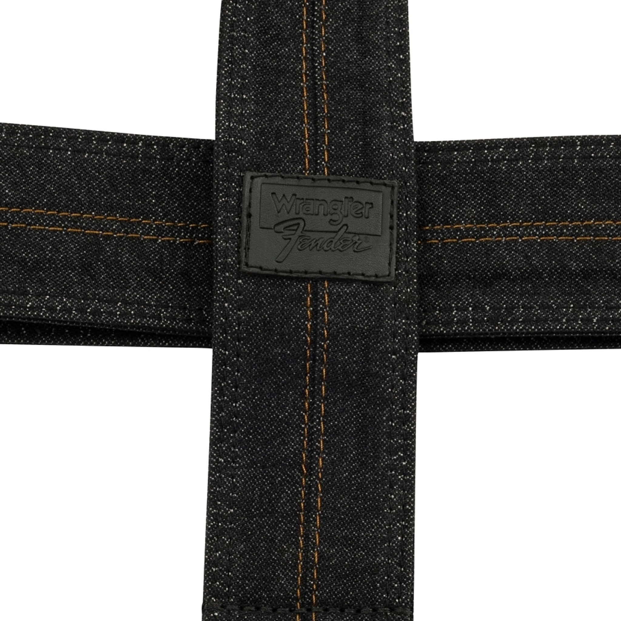 Fender X Wrangler Washed Black Denim Adjustable Guitar Straps