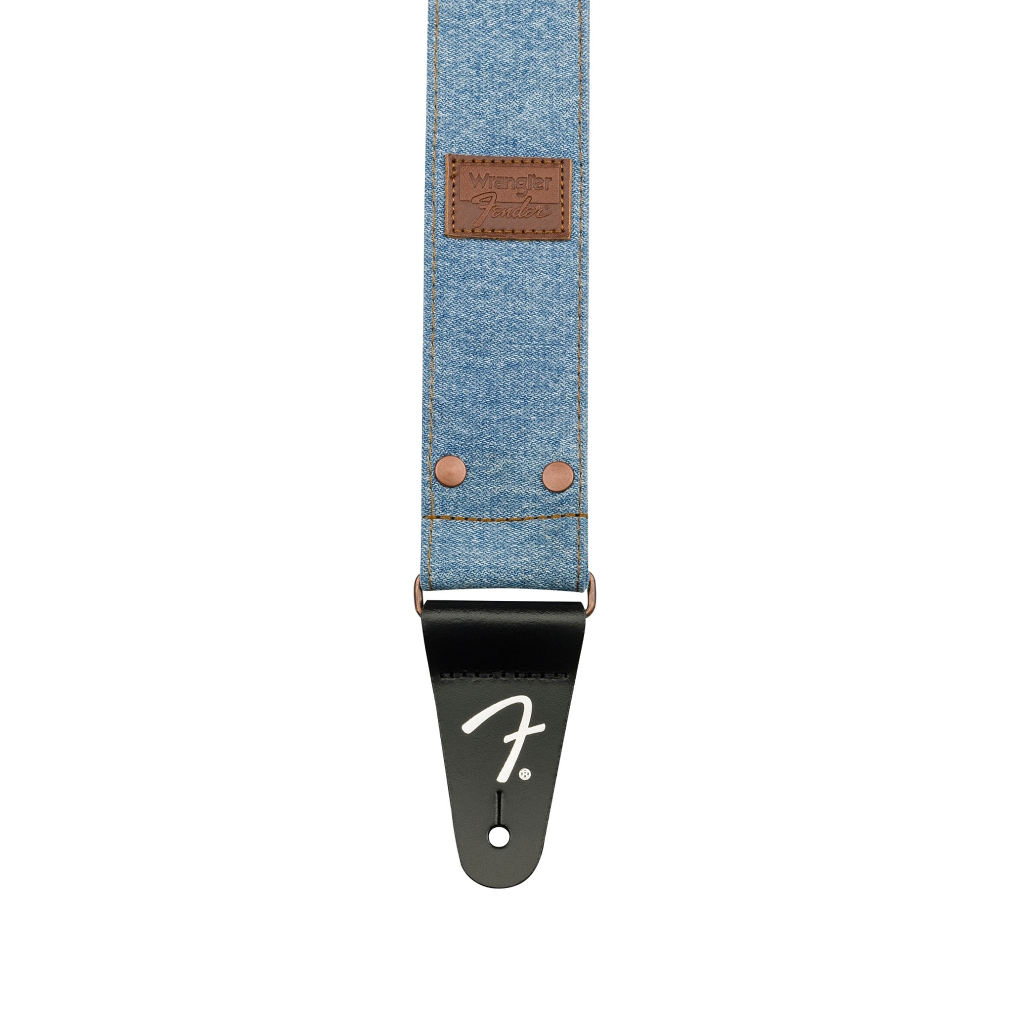 Fender x Wrangler Light Indigo Denim Adjustable Guitar Straps