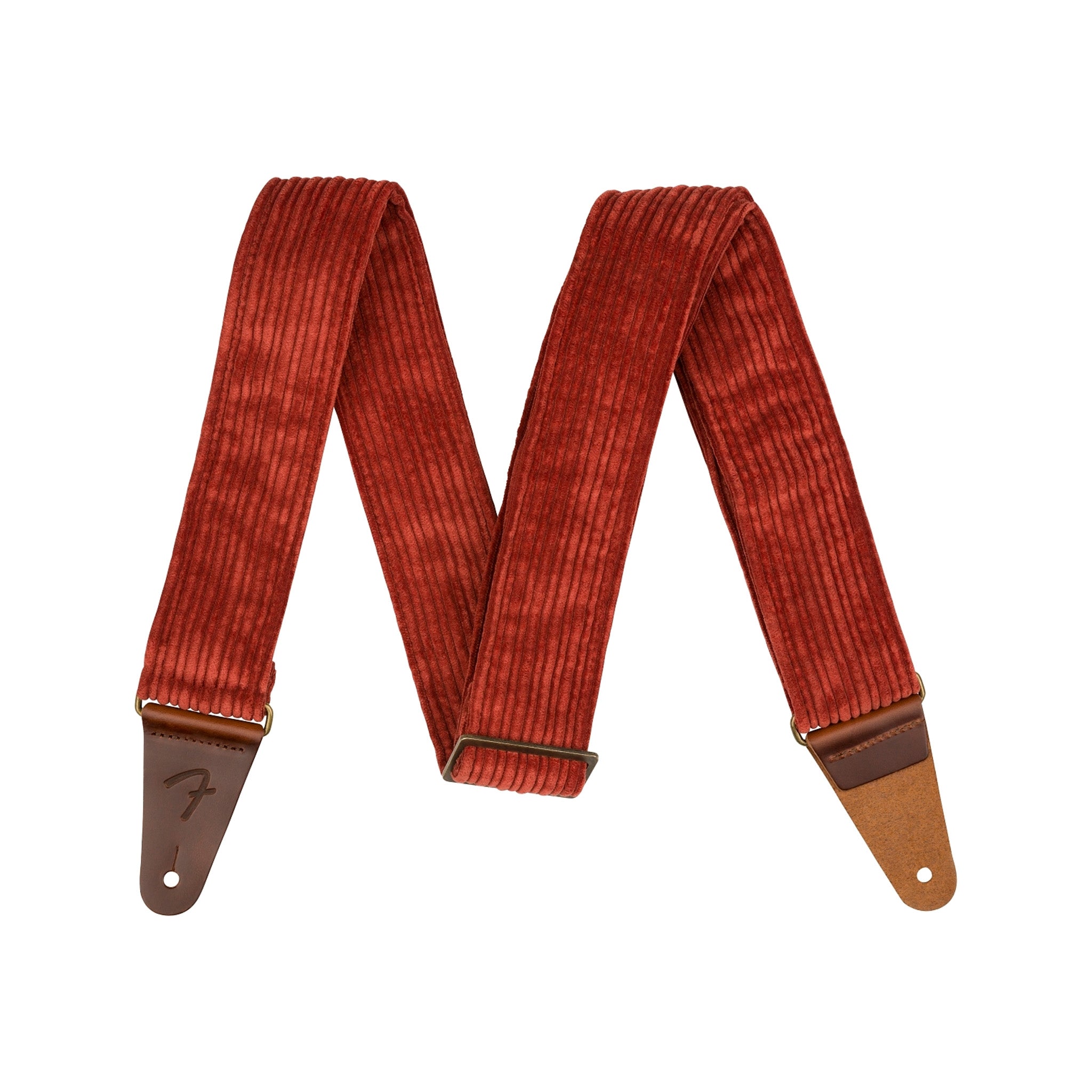 Fender High - Quality Antique Cherry Corduroy Guitar Strap for Enhanced Playing Experience