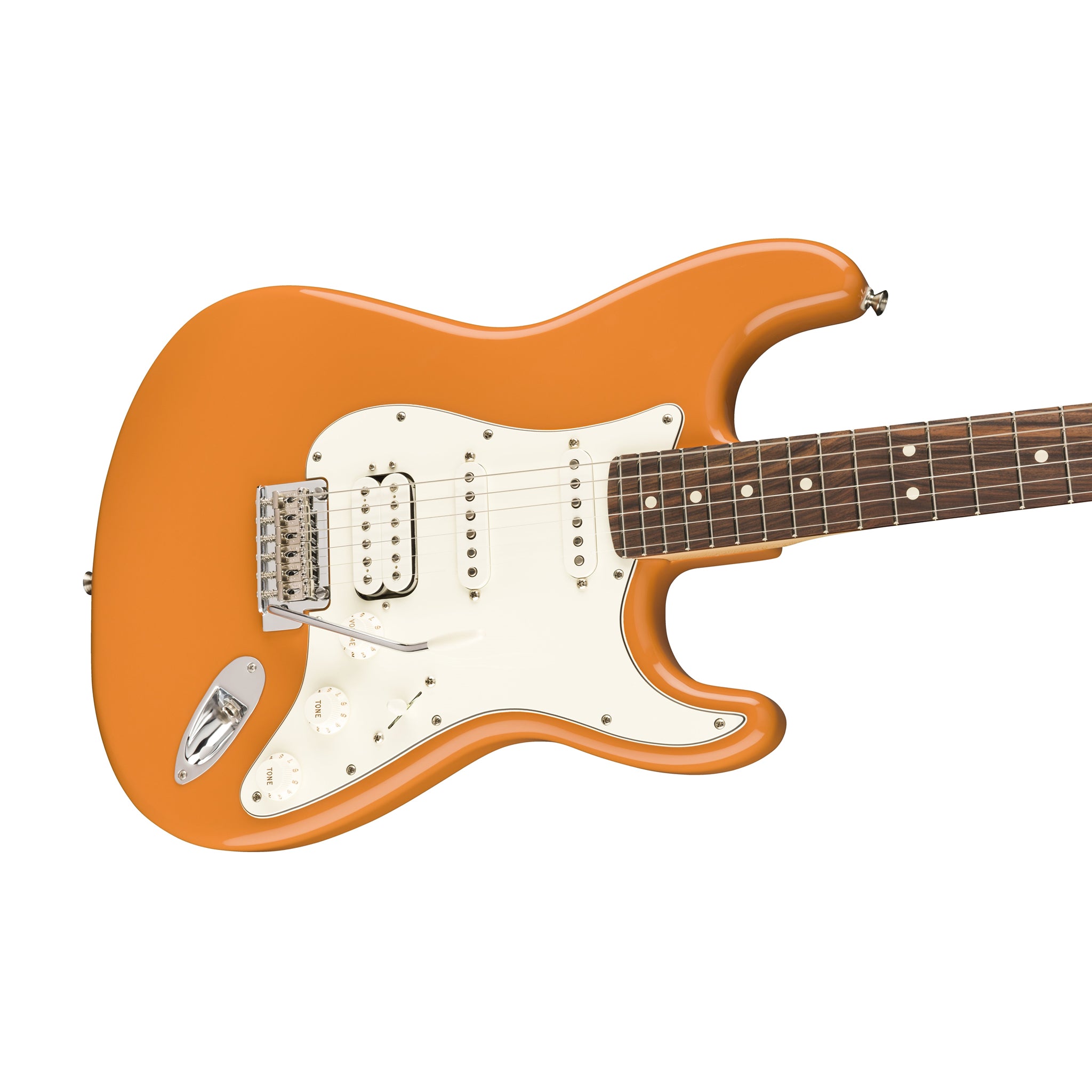 Capri Orange Fender Player HSS Stratocaster Electric Guitar with Pau Ferro Fingerboard