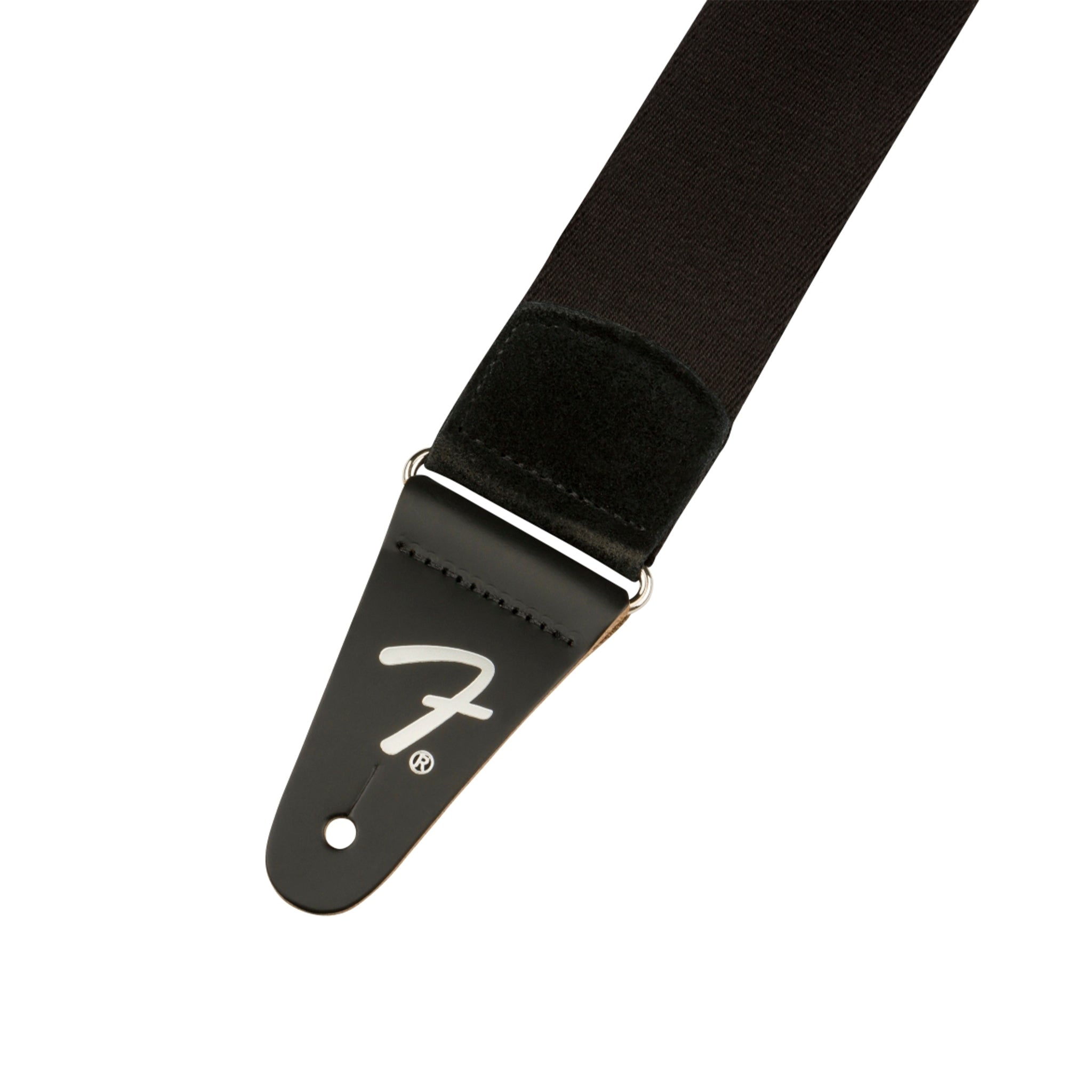 Black Rayon Fender Guitar Strap with Right Height Strap Adjustment System