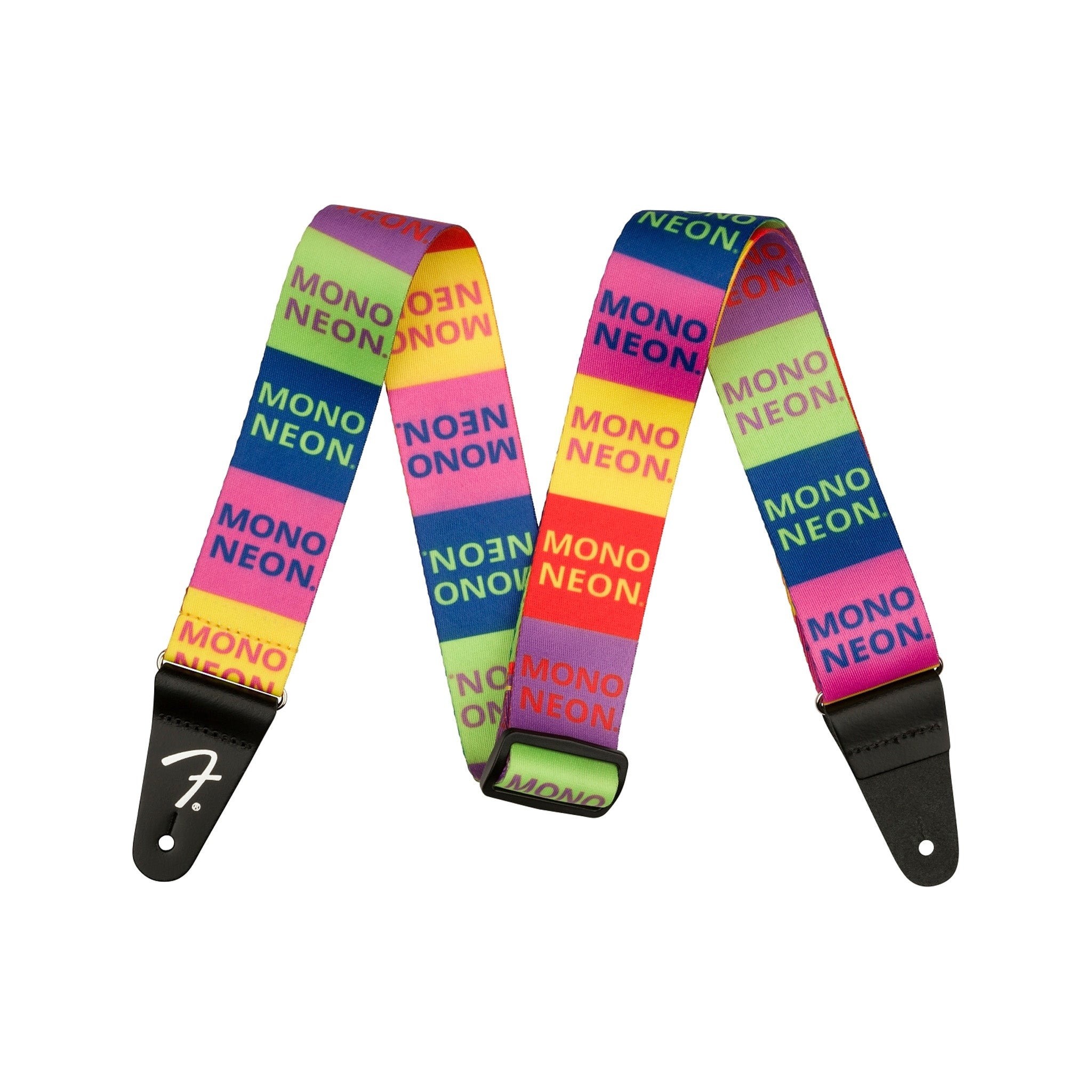 Fender Multi-Color MonoNeon Logo Adjustable Guitar Strap for Musicians