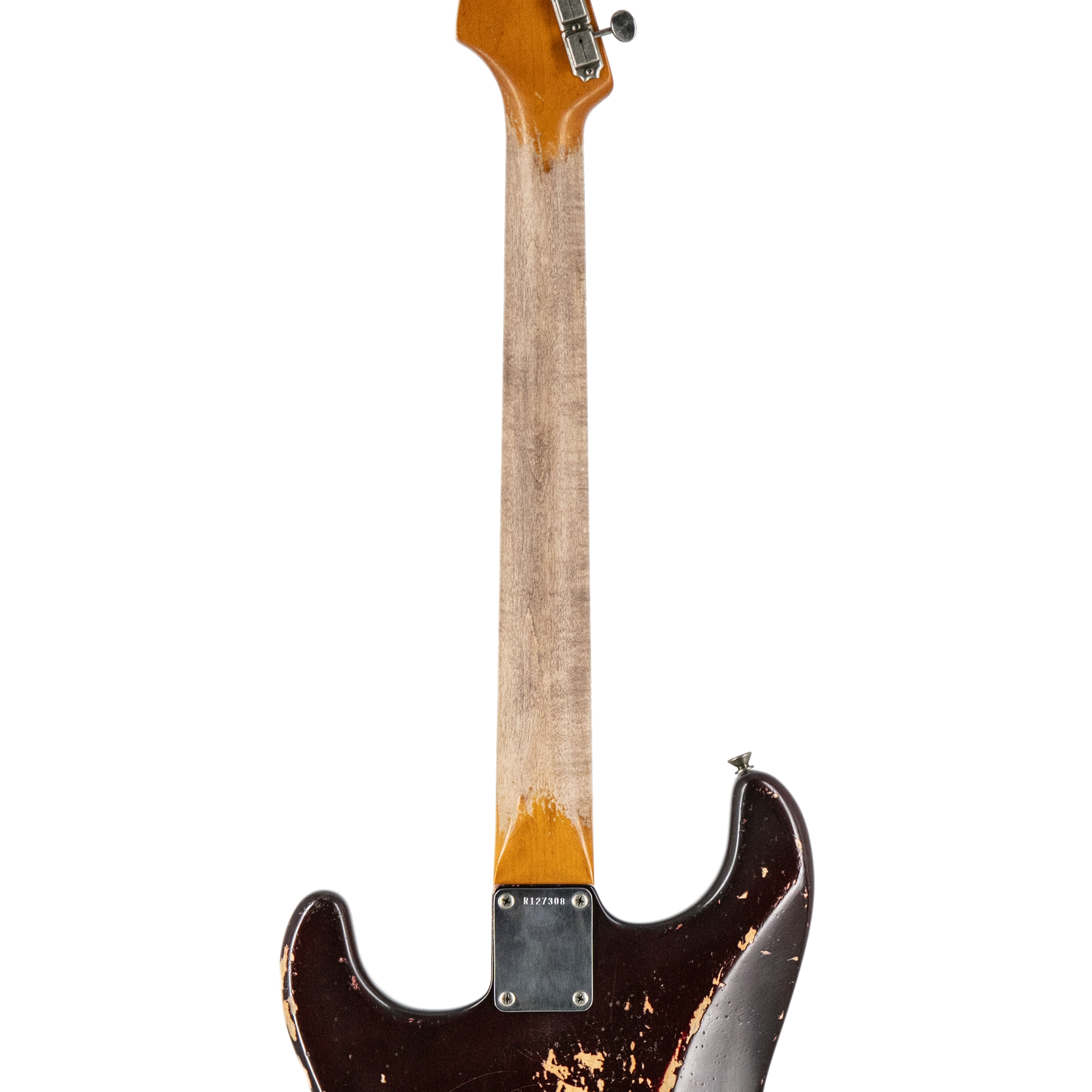 Fender Custom Shop Prestige Limited Edition Paul Waller Masterbuilt Skull Stratocaster Electric Guitar in Dark Ruby Red Skull Design
