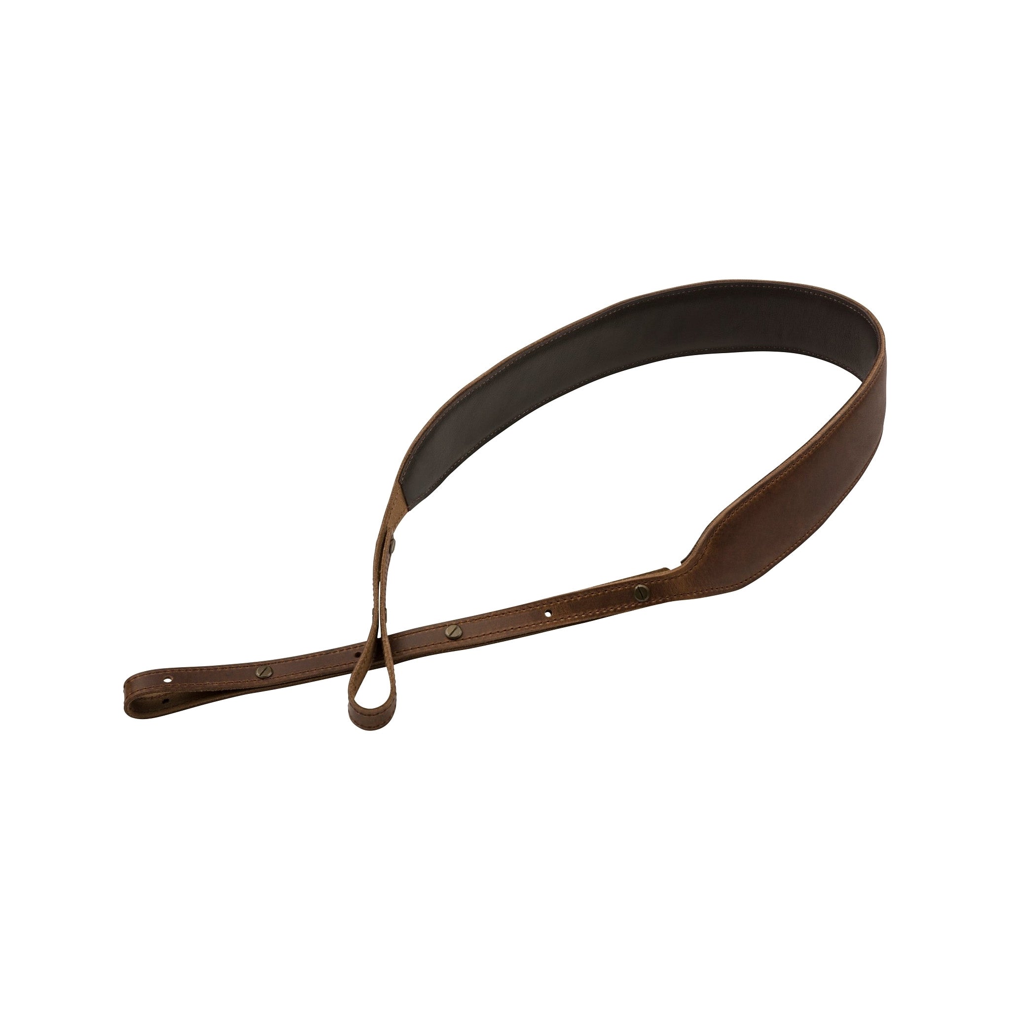 Brown Fender Paramount Series Banjo Leather Guitar Strap with Vintage-Inspired Design