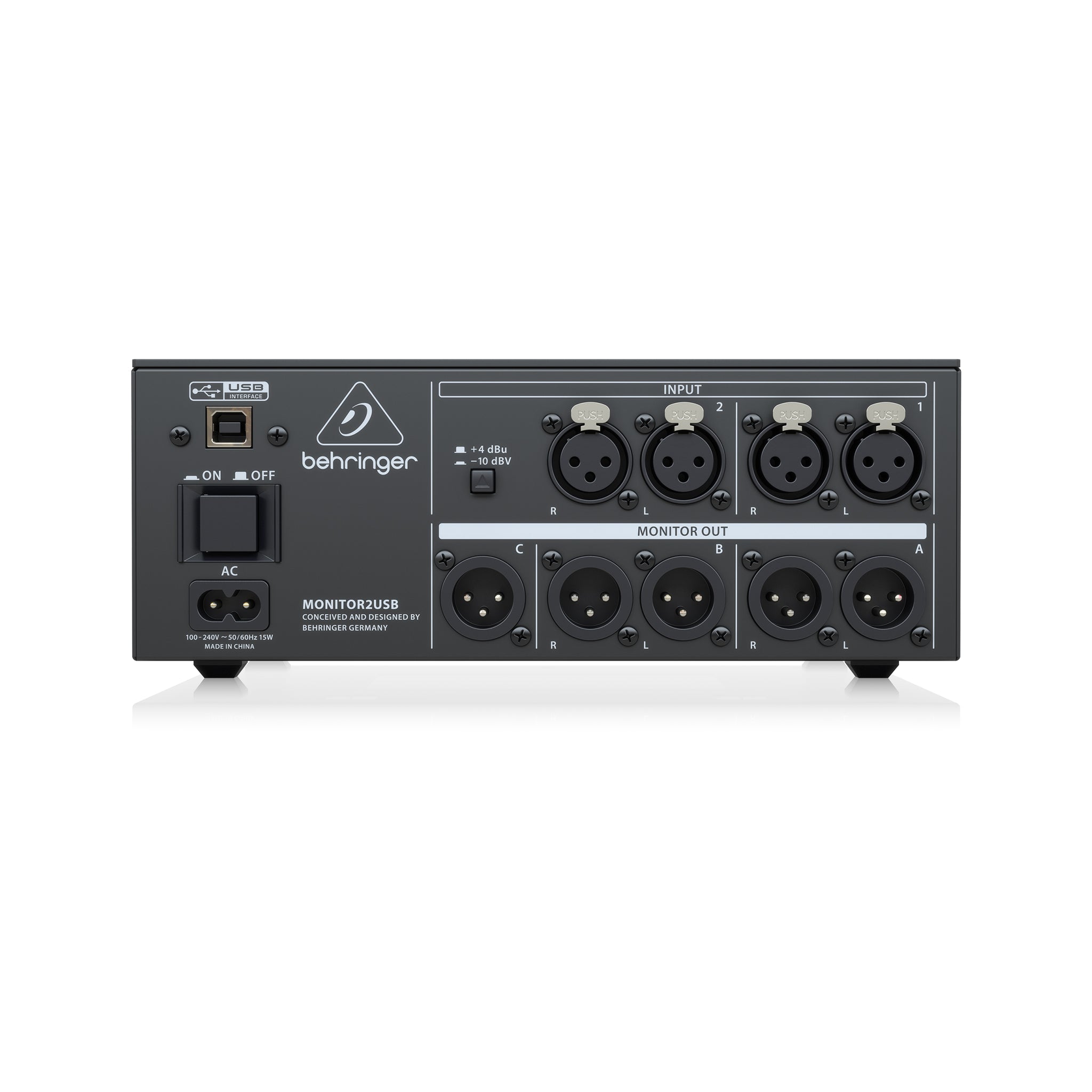 Behringer MONITOR2USB High - Quality Professional Speaker and Headphone Monitoring Controller for Studio Recording and Mixing