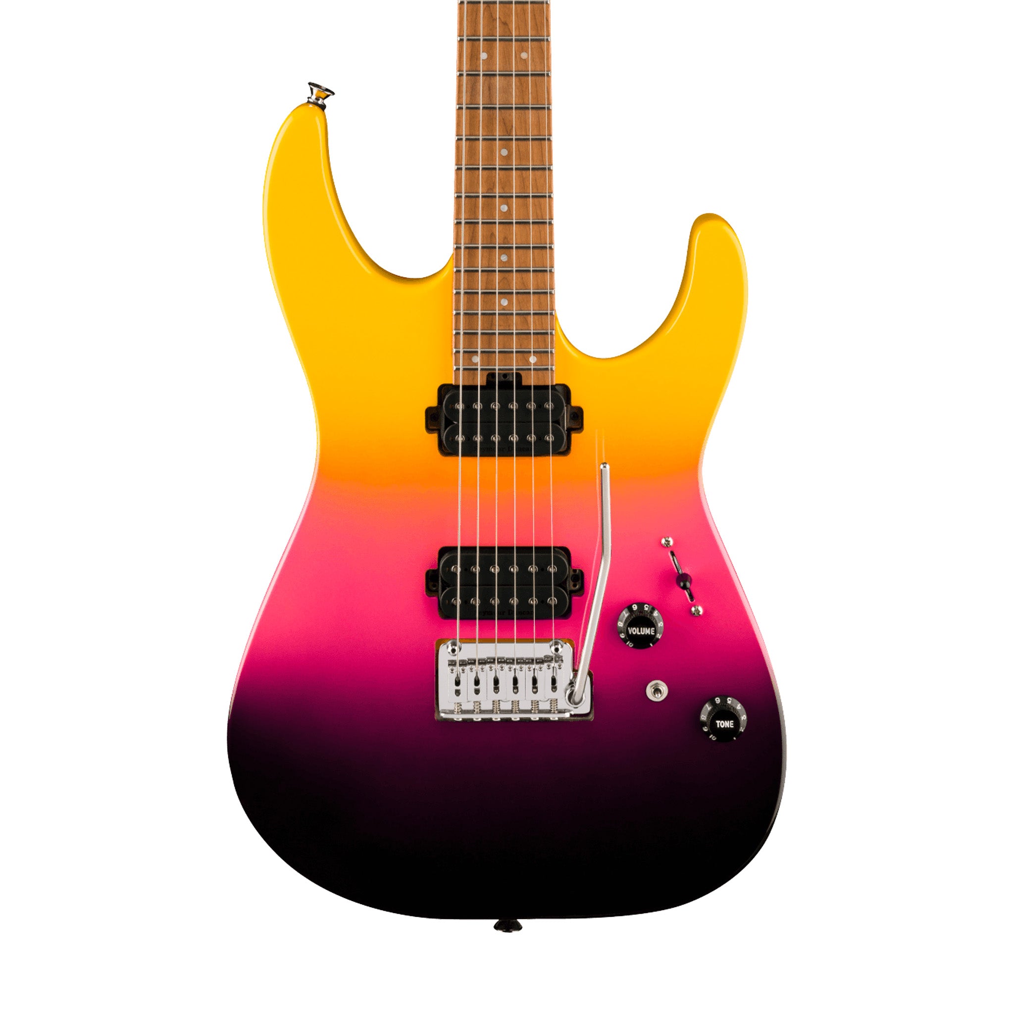 Charvel Professional Modified DK24 HH 2PT CM Electric Guitar with Maple Fingerboard in Stunning Malibu Sunset Color