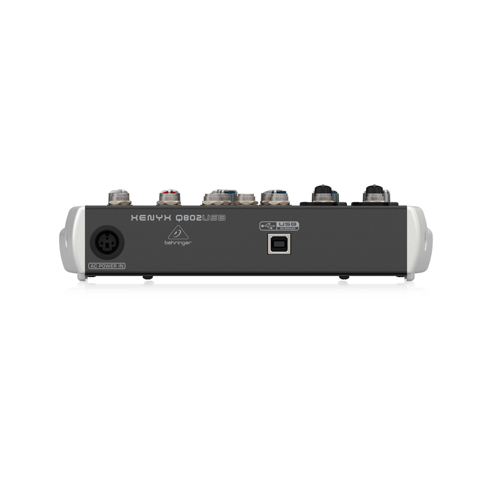 Behringer Xenyx Q802USB 8-Channel Mixer with USB and UK Plug for Premium Sound