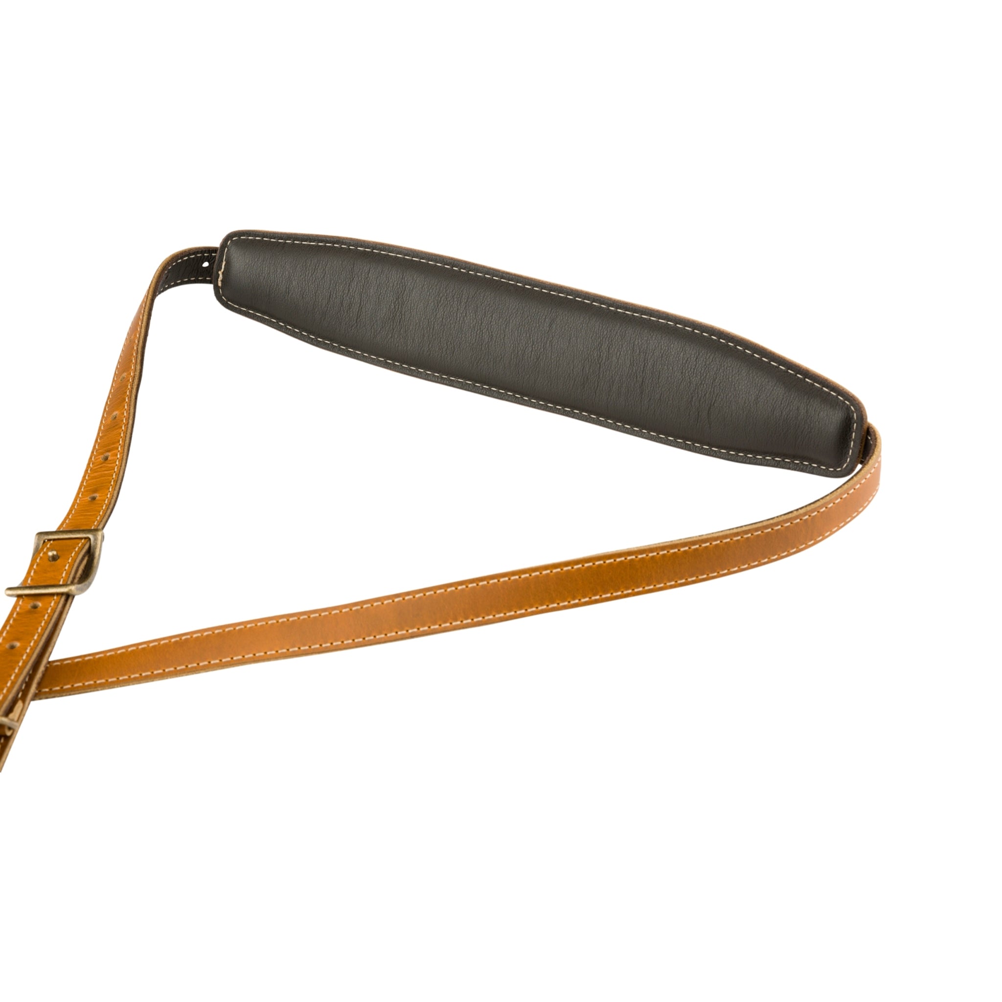 Fender Premium Leather Mustang Saddle Guitar Strap in Butterscotch Color