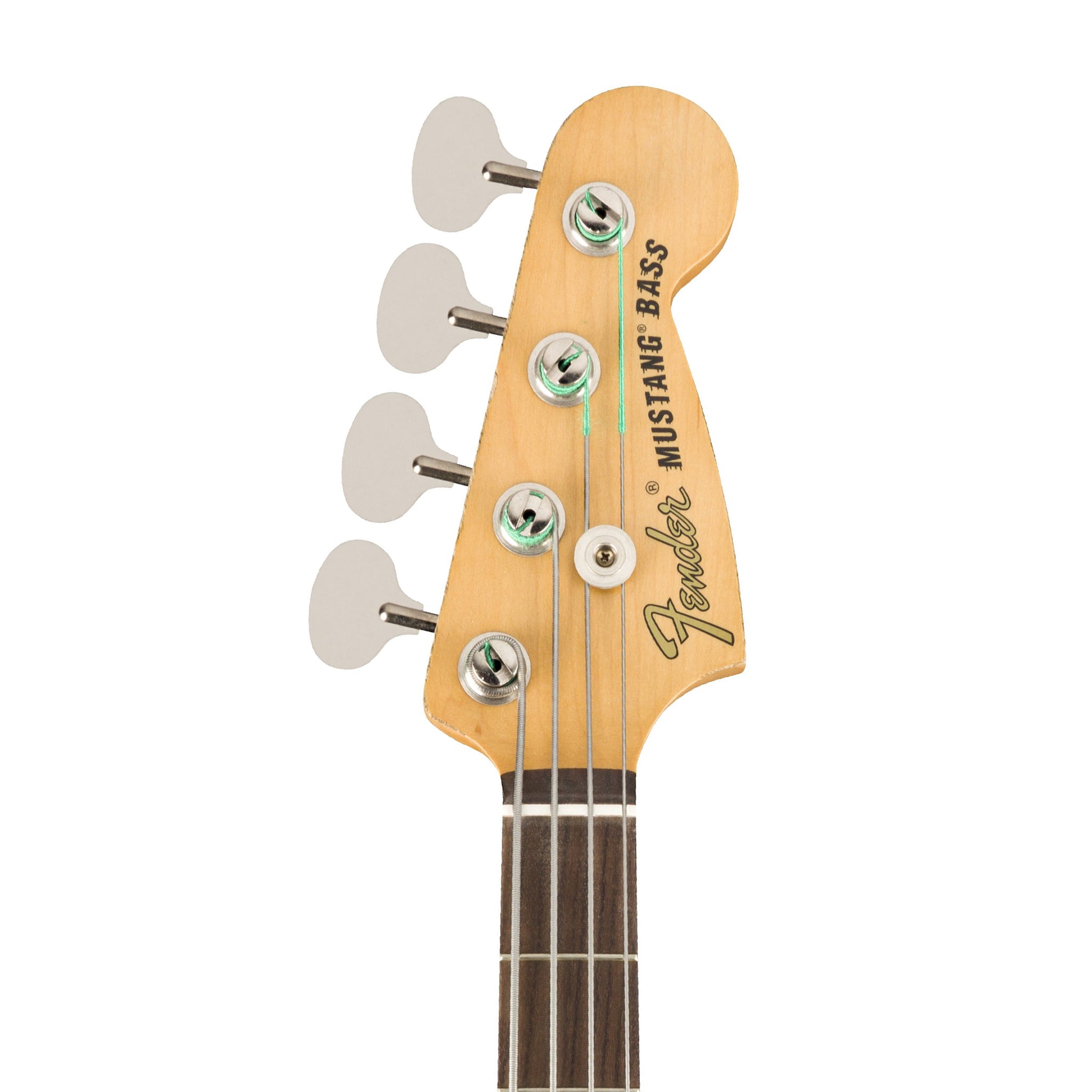 Black Fender Road Worn Mustang Bass Guitar by Justin Meldal - Johnson