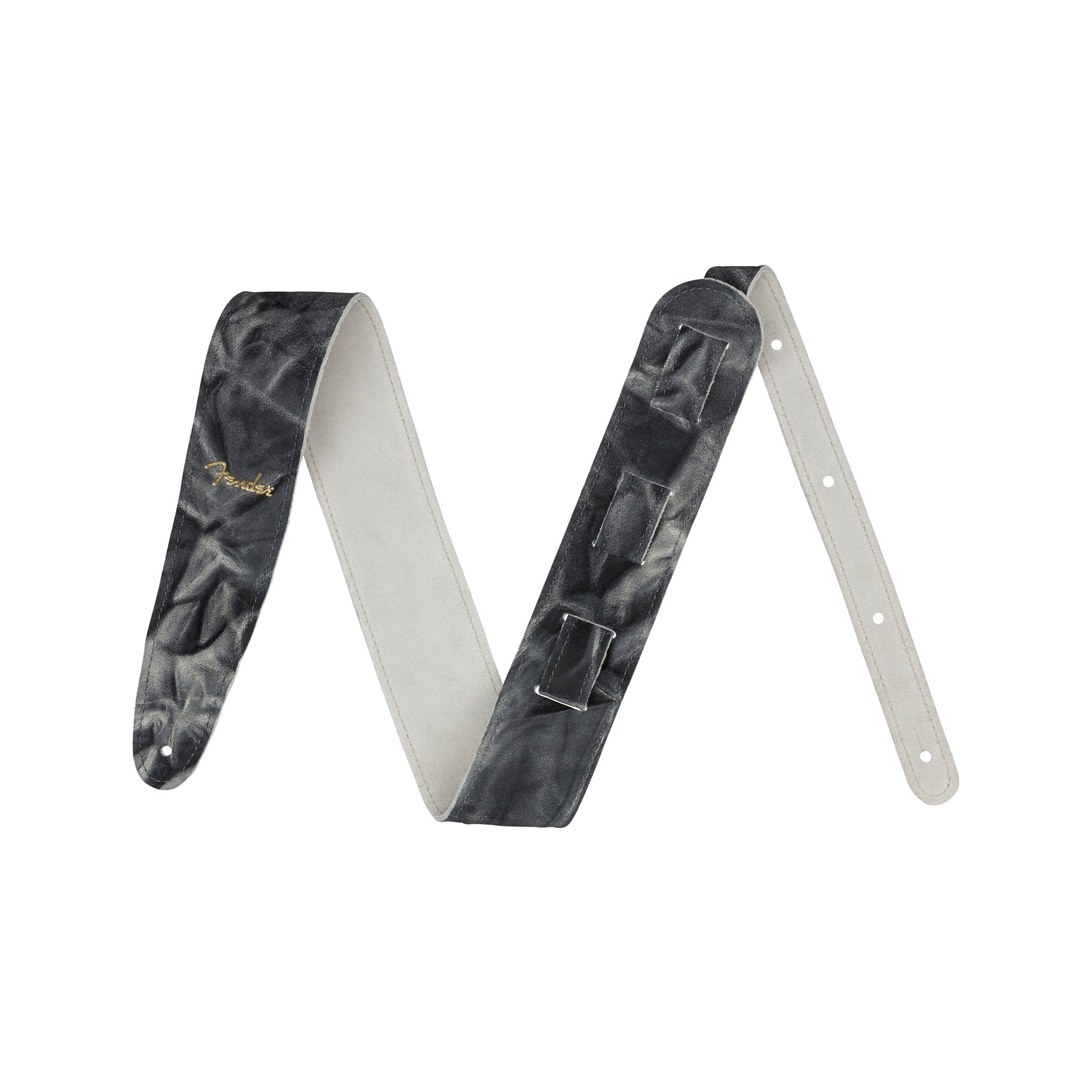 Fender Black Tie-dye Premium Leather Adjustable Guitar Strap