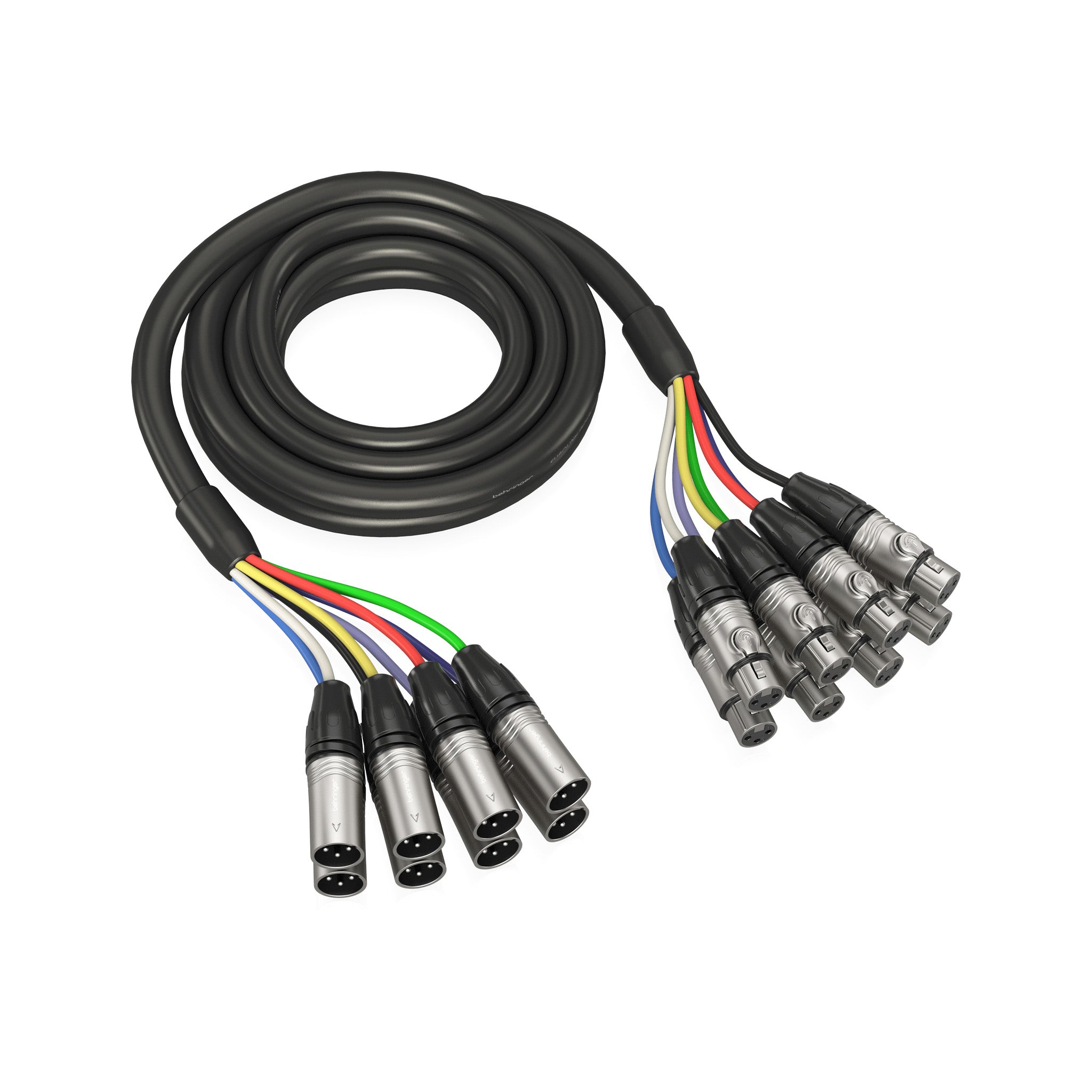 Behringer Gold Performance GMX300 3 - Meter 8 - Way Multicore Audio Cable with High - Quality XLR Connectors for Stage and Studio Use