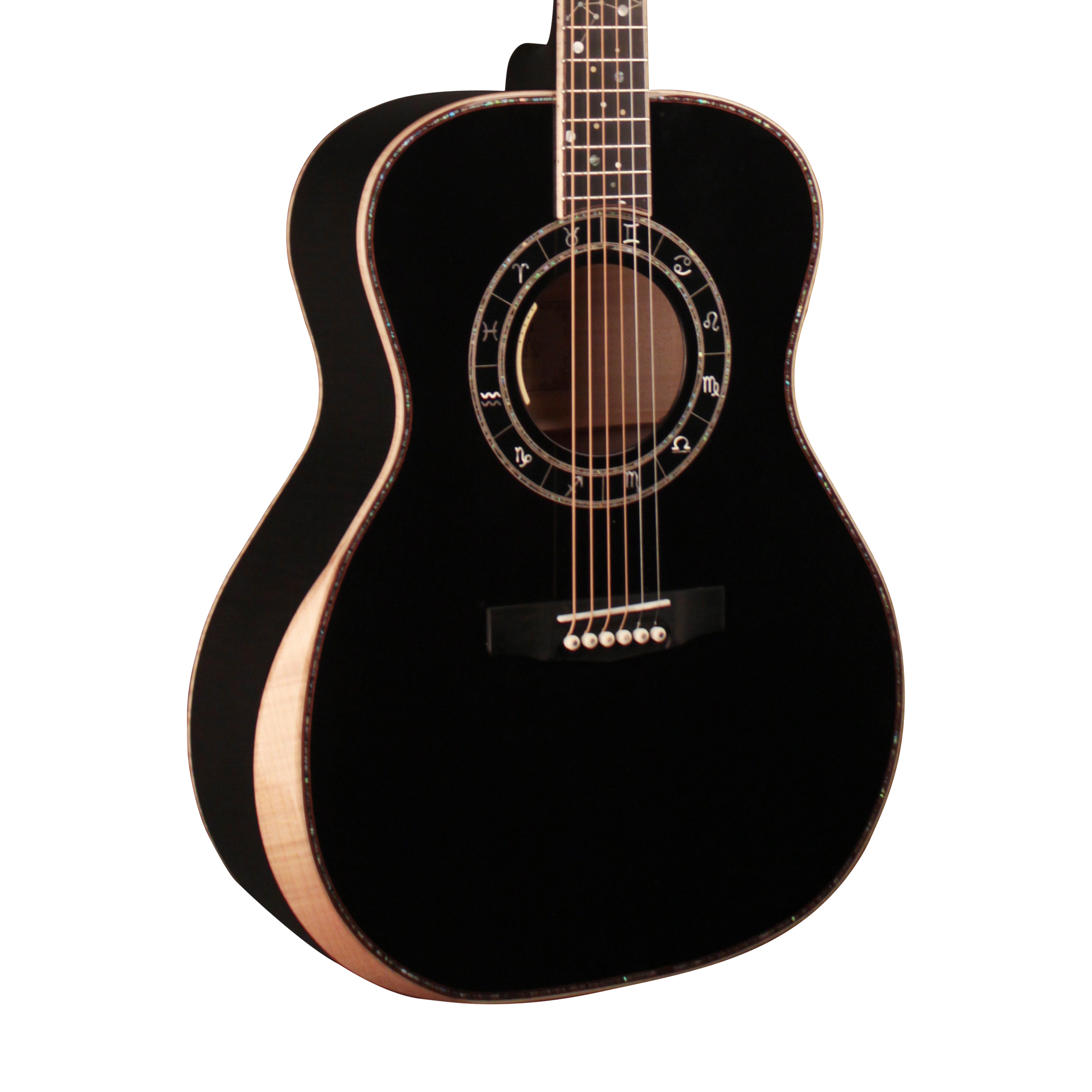 Cort Seven Stars Limited Edition Trans Black Acoustic Guitar with Case - A Premium Instrument for Musicians and Collectors