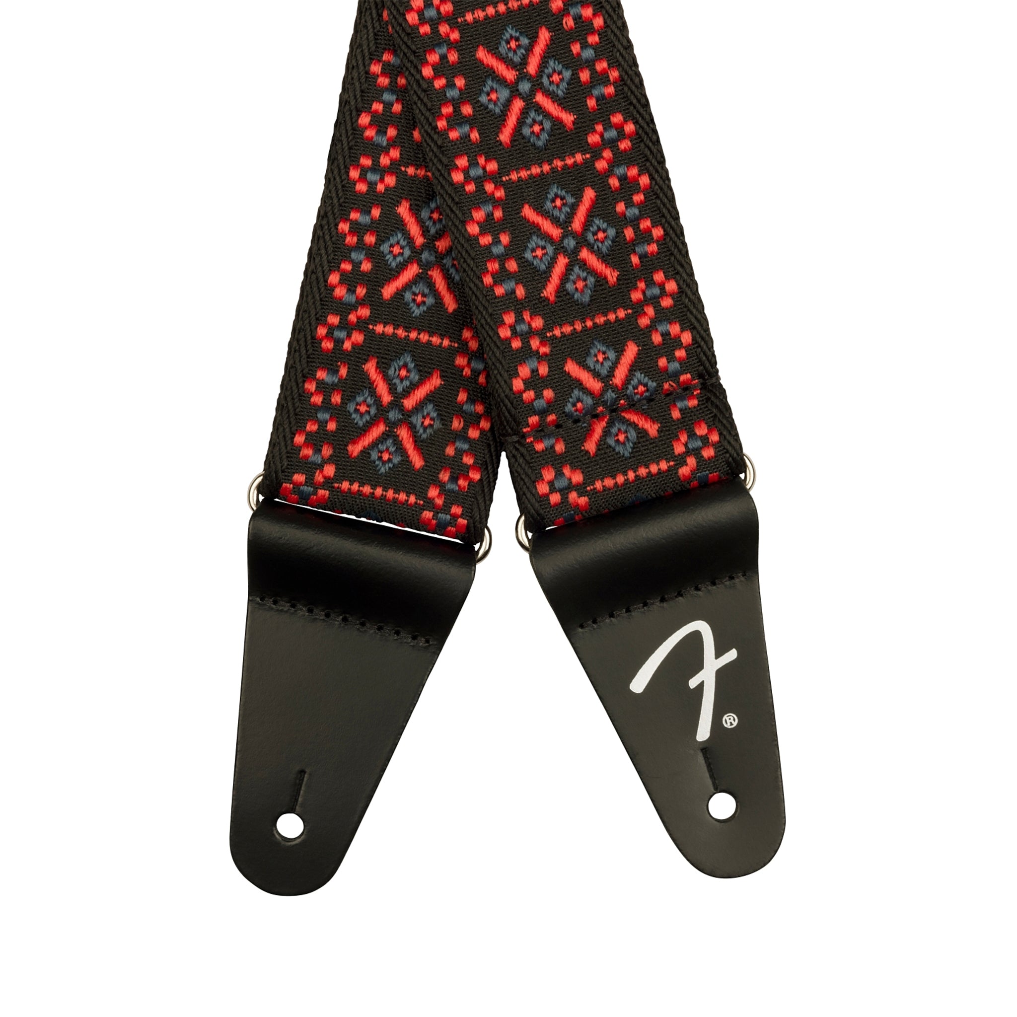 Fender Red Lattice Pasadena Woven Adjustable Guitar Strap