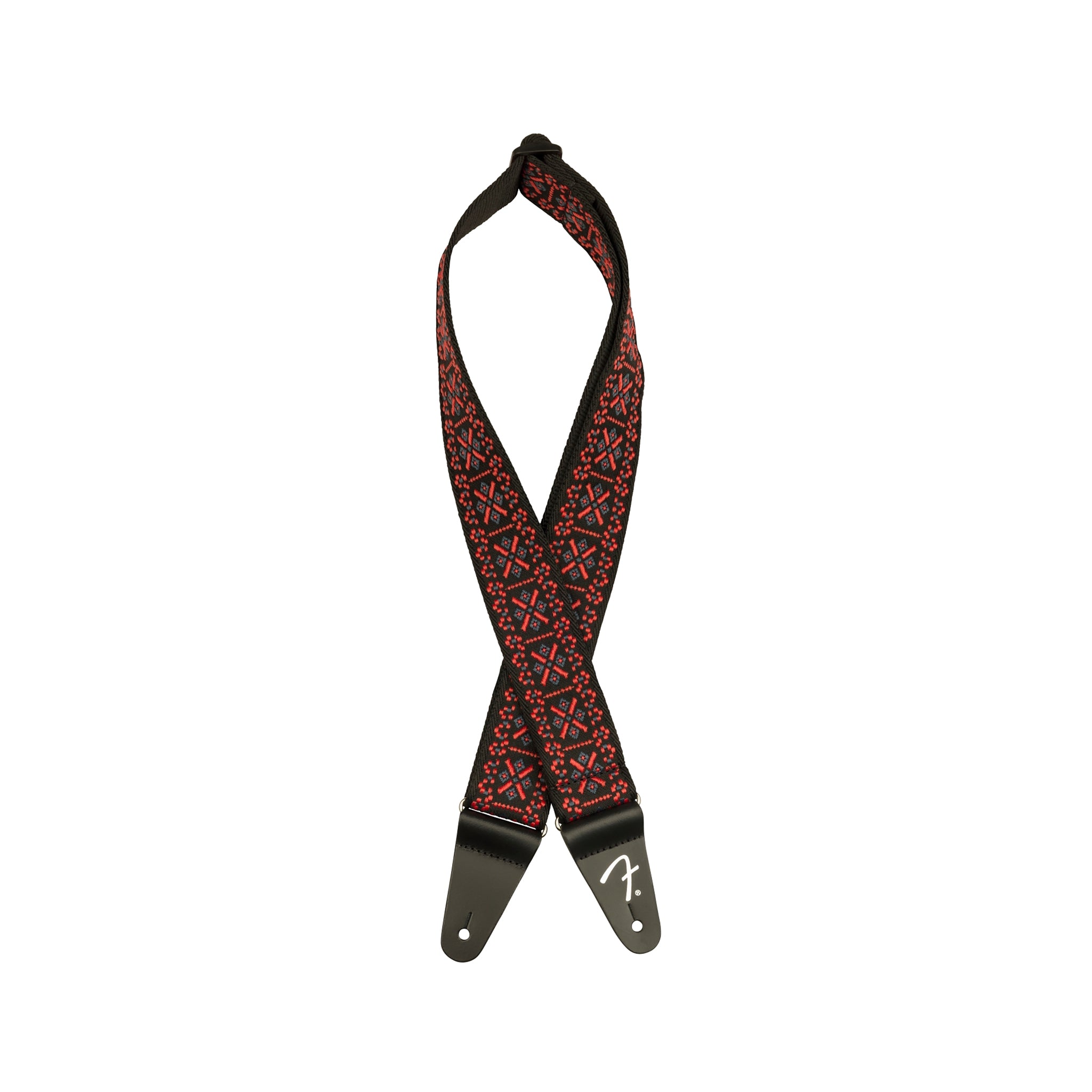 Fender Red Lattice Pasadena Woven Adjustable Guitar Strap