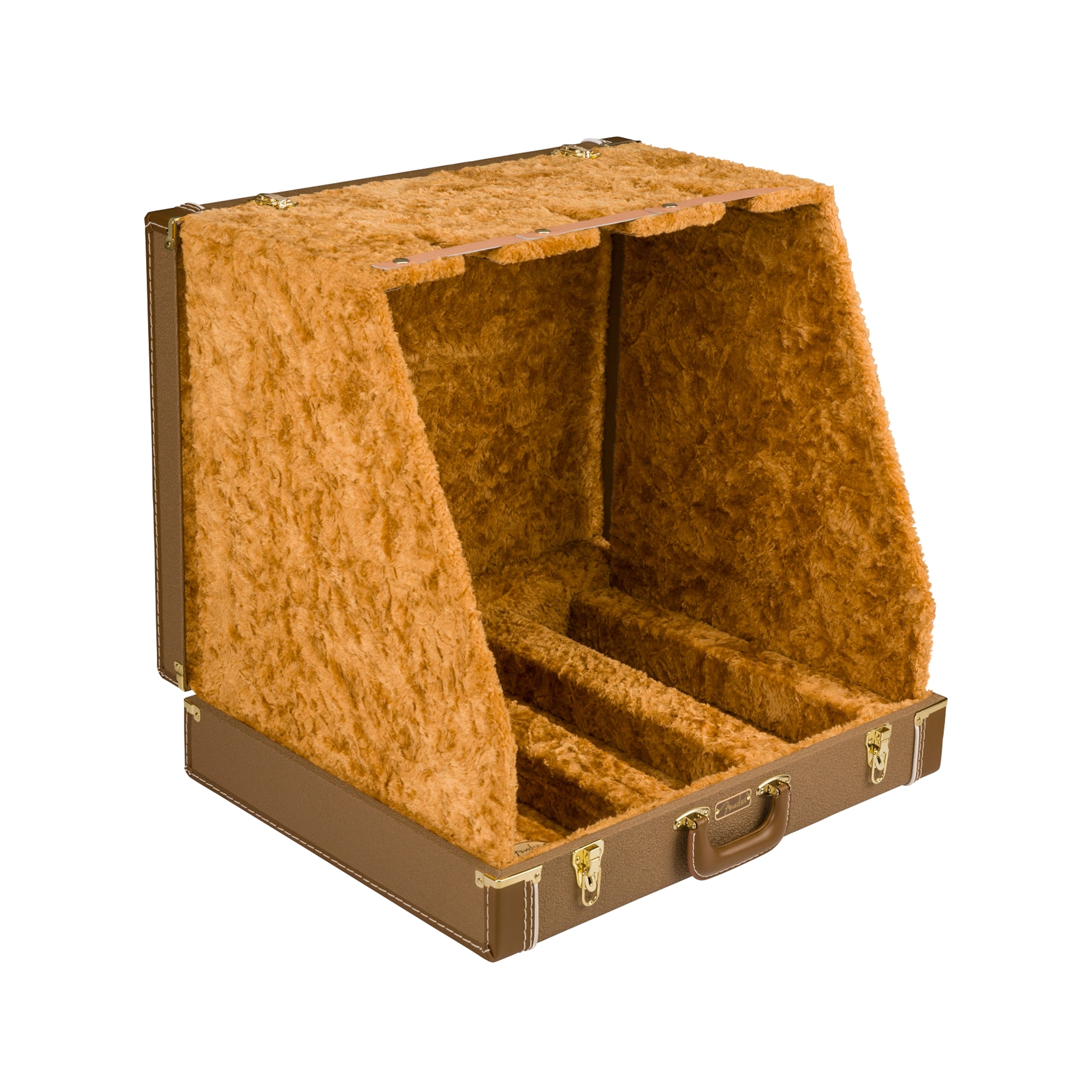 Brown Fender Classic Series Instrument Case Stand Suitable for Displaying and Storing up to 3 Guitars