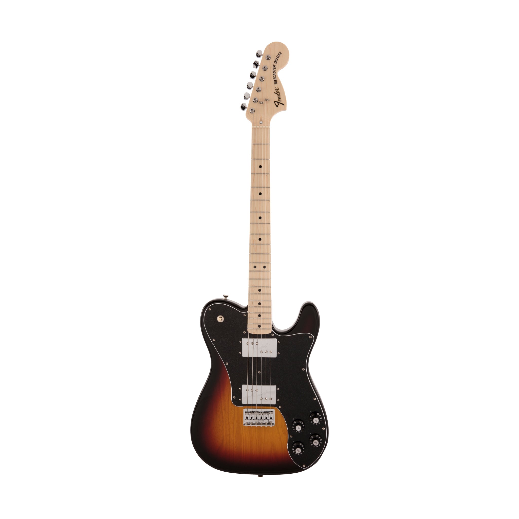 Fender Japan Traditional II 70s Deluxe Electric Telecaster Guitar with Maple Fingerboard in 3-Tone Sunburst Finish