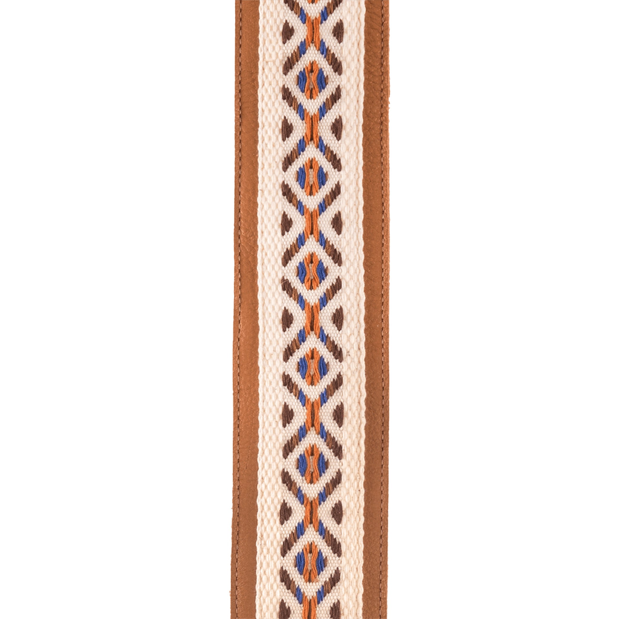 D'Addario 2.5-Inch Desert-colored Hybrid Leather Woven Nylon Guitar Strap for Electric and Acoustic Guitars
