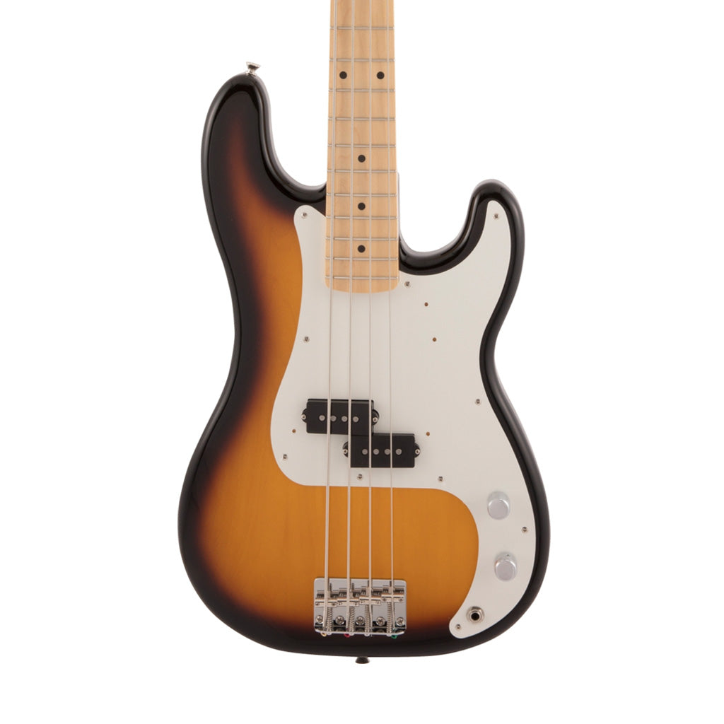 Fender Japan Traditional II 50s Precision Bass Guitar, 2-Tone Sunburst with Maple Fingerboard