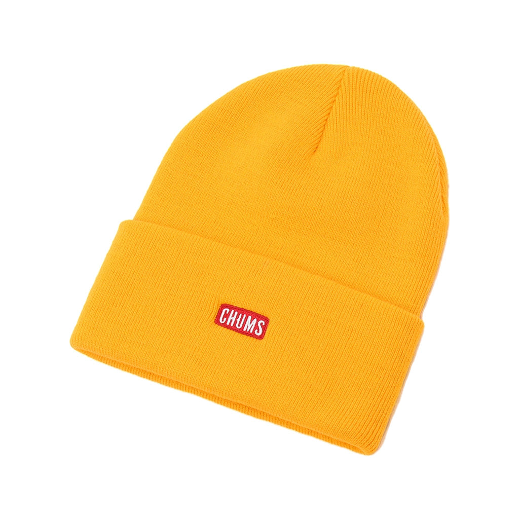 Yellow CHUMS Embroidered Logo Knit Cap for Comfortable Daily Wear