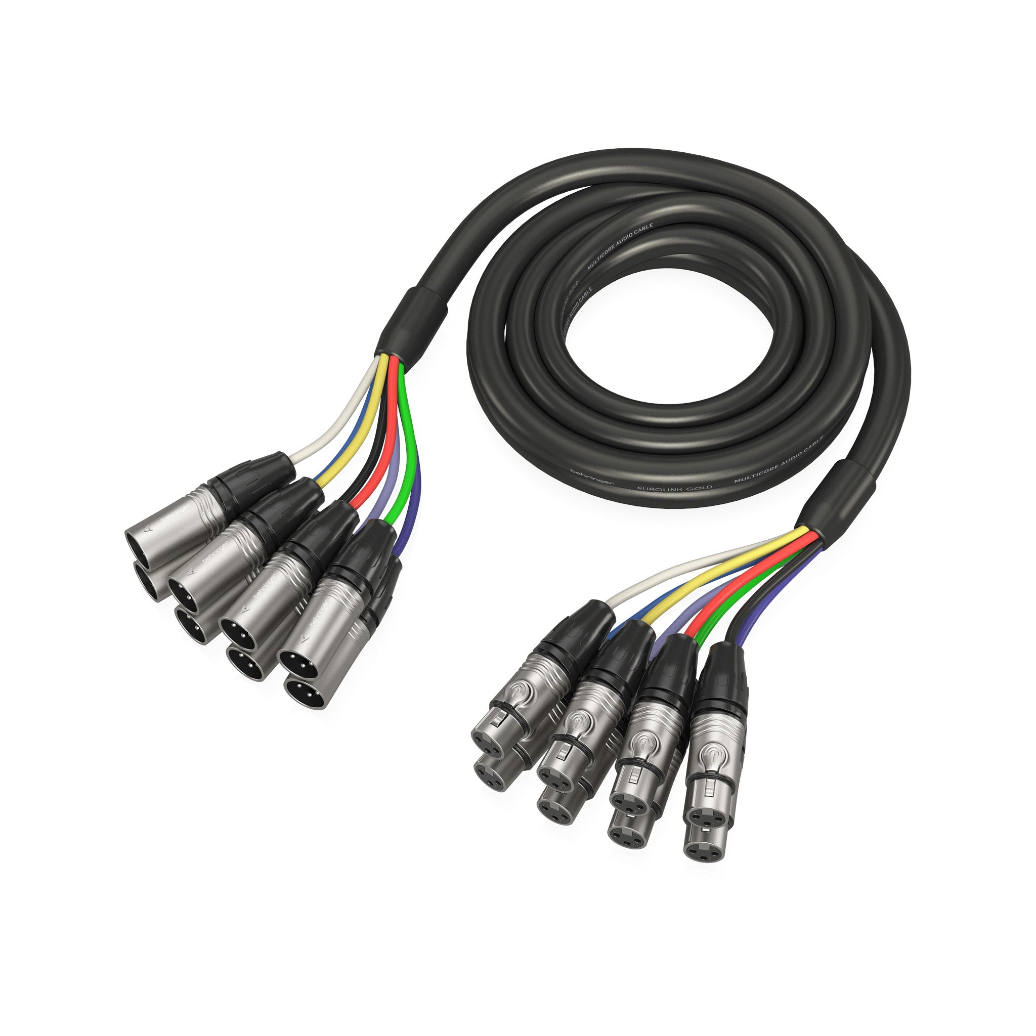 Behringer Gold Performance GMX300 3 - Meter 8 - Way Multicore Audio Cable with High - Quality XLR Connectors for Stage and Studio Use