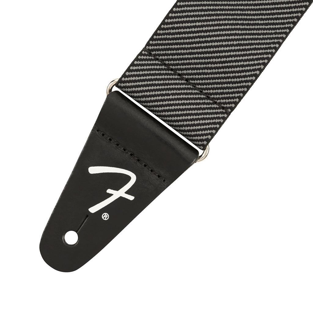 Grey Fender WeighLess Tweed Elastic Guitar Strap for Comfortable Playing