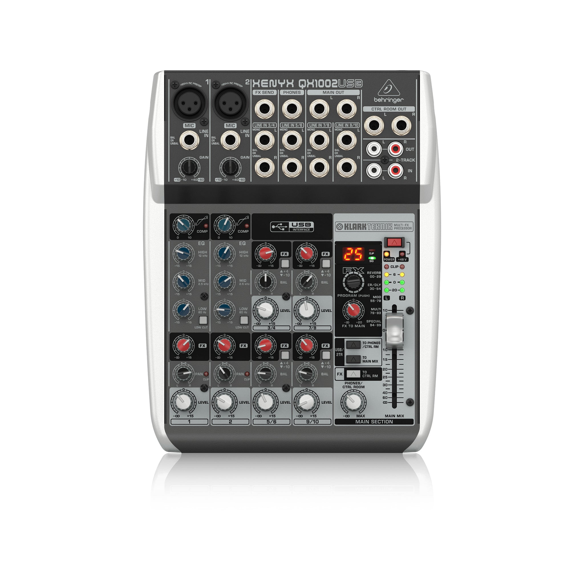 Behringer Xenyx QX1002USB Professional Audio Mixer with USB Connectivity and Built-in Effects