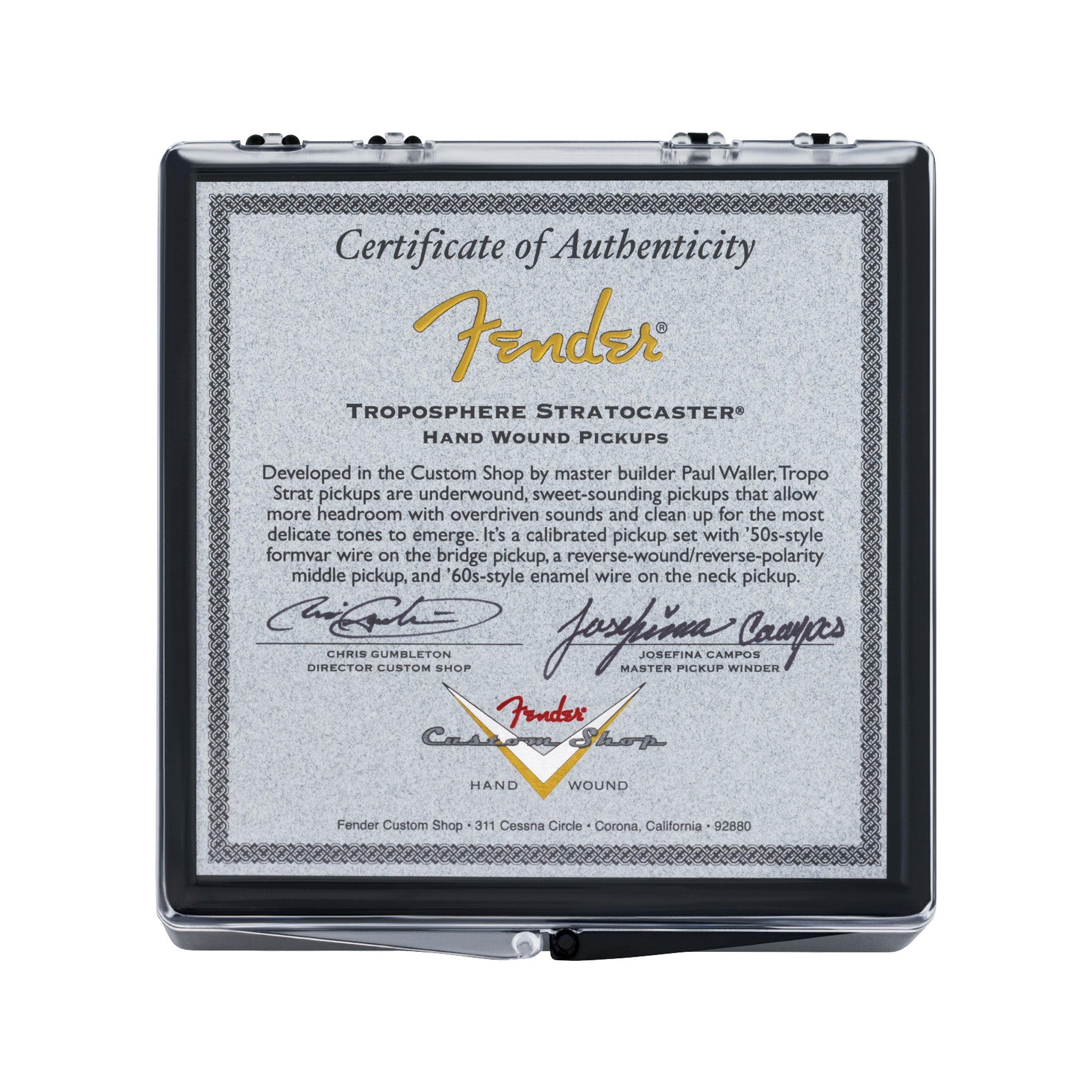 Fender Josefina Hand-Wound Troposphere Stratocaster Electric Guitar Pickups Set in White Color
