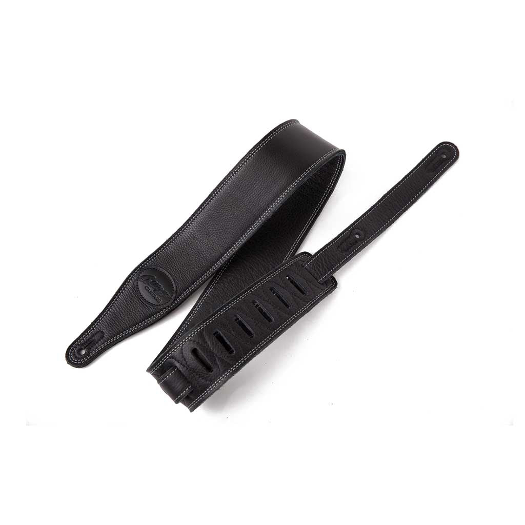 Collings High - Quality Black Leather Guitar Strap for Premium Musical Instrument Use