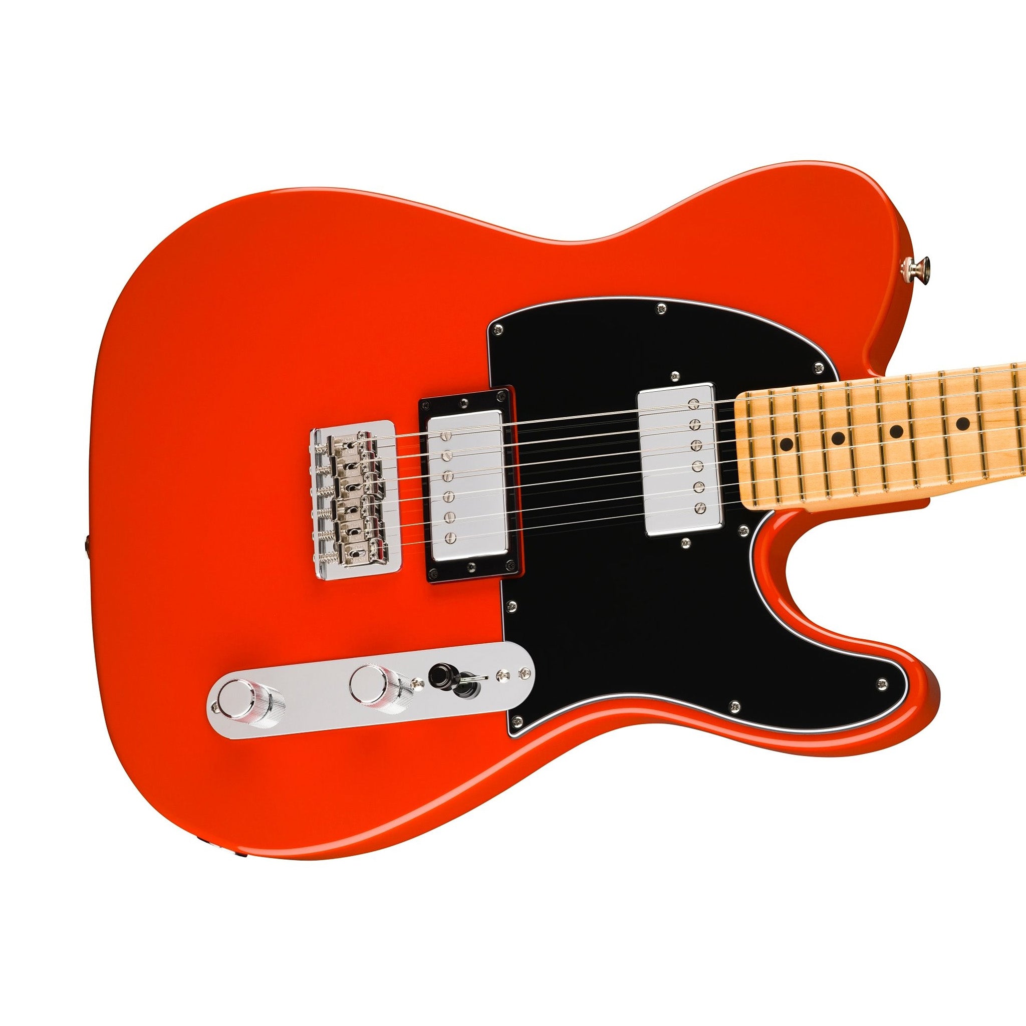 Fender Player II HH Electric Telecaster Guitar with Maple Fingerboard in Stunning Coral Red