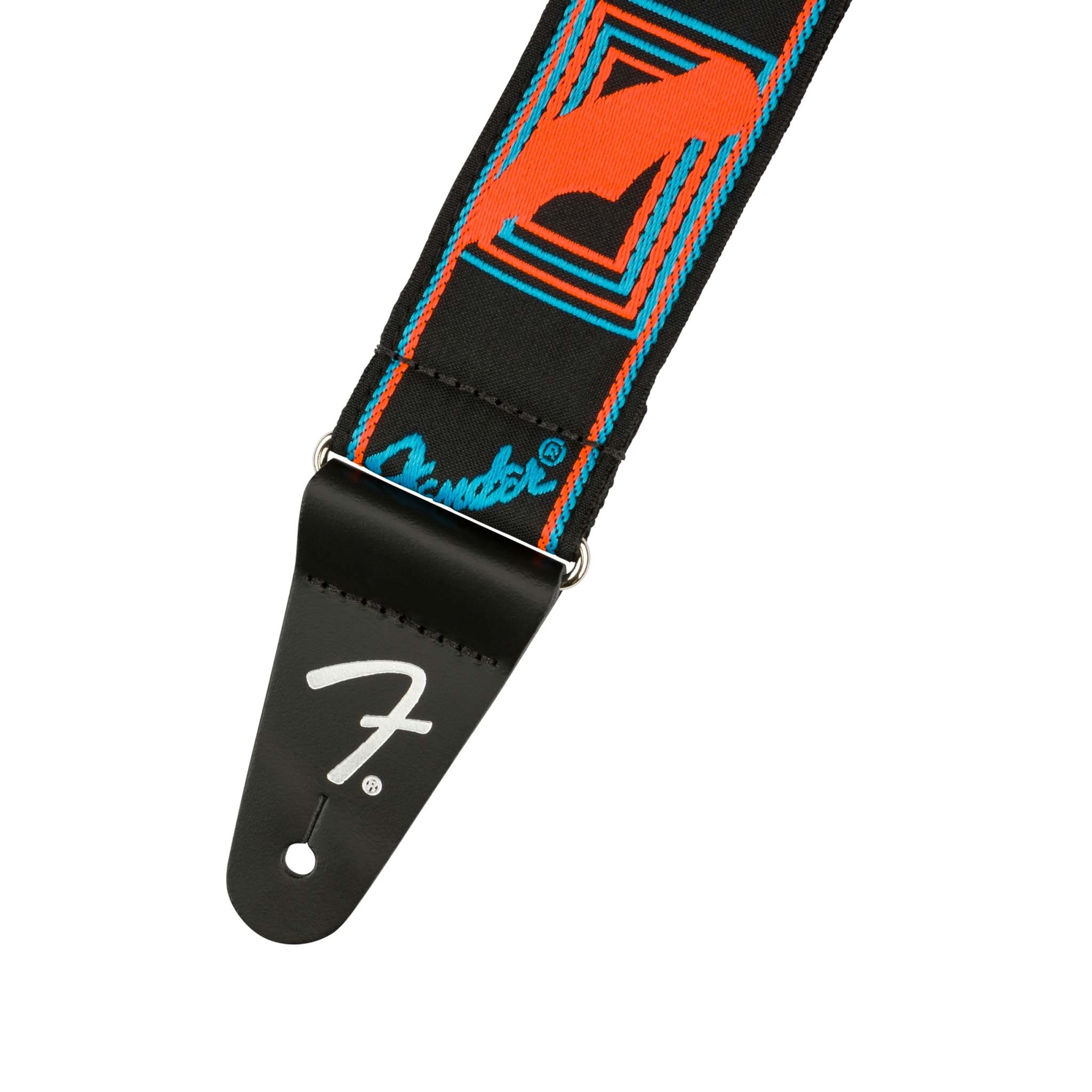 Fender Electrifying Blue/Orange Neon Monogram Adjustable Guitar Strap