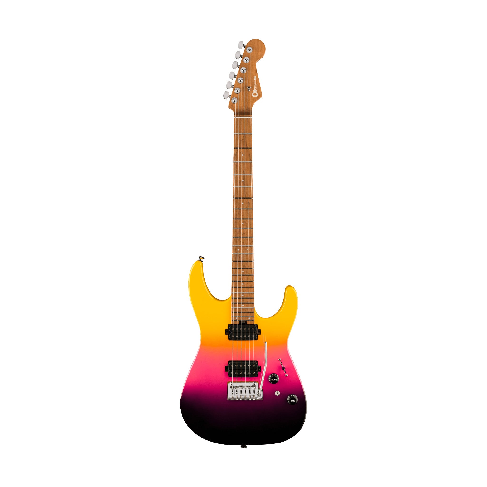 Charvel Professional Modified DK24 HH 2PT CM Electric Guitar with Maple Fingerboard in Stunning Malibu Sunset Color